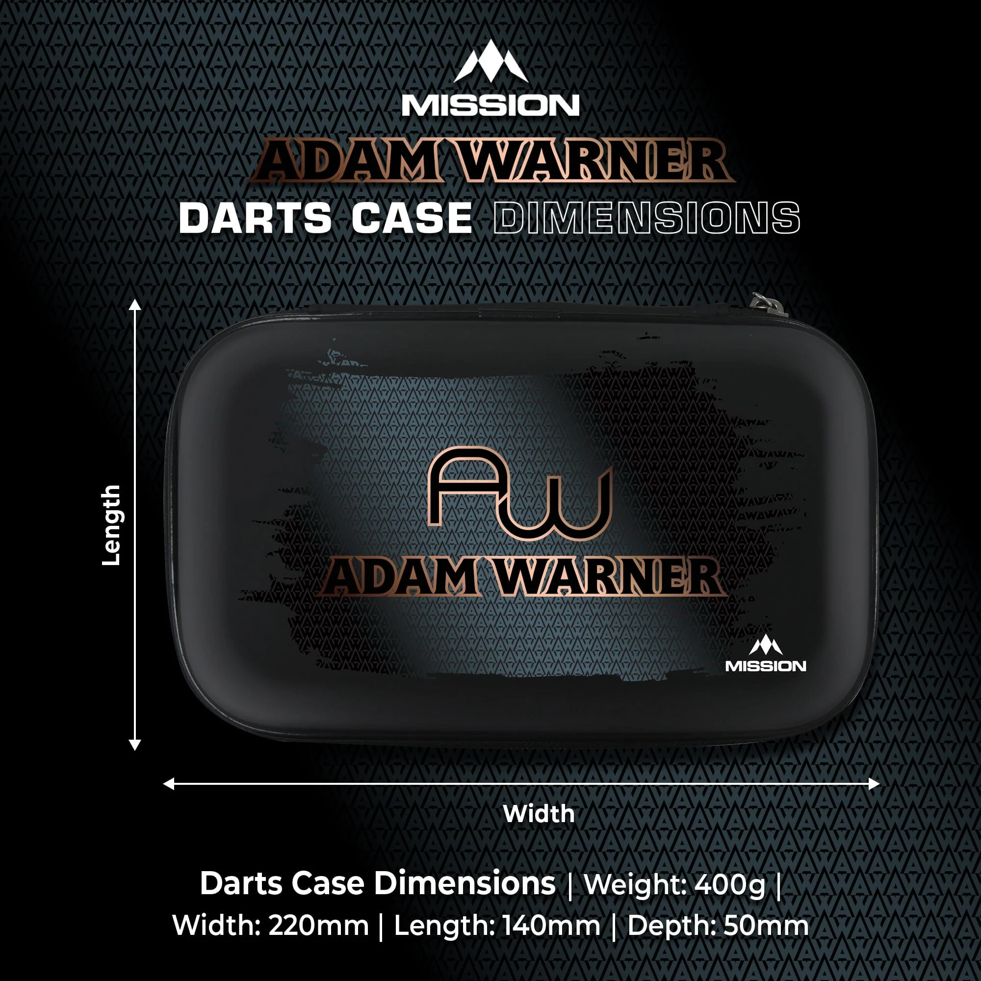 Mission Darts Players- EVA Dart Case - Adam Warner - Image 5