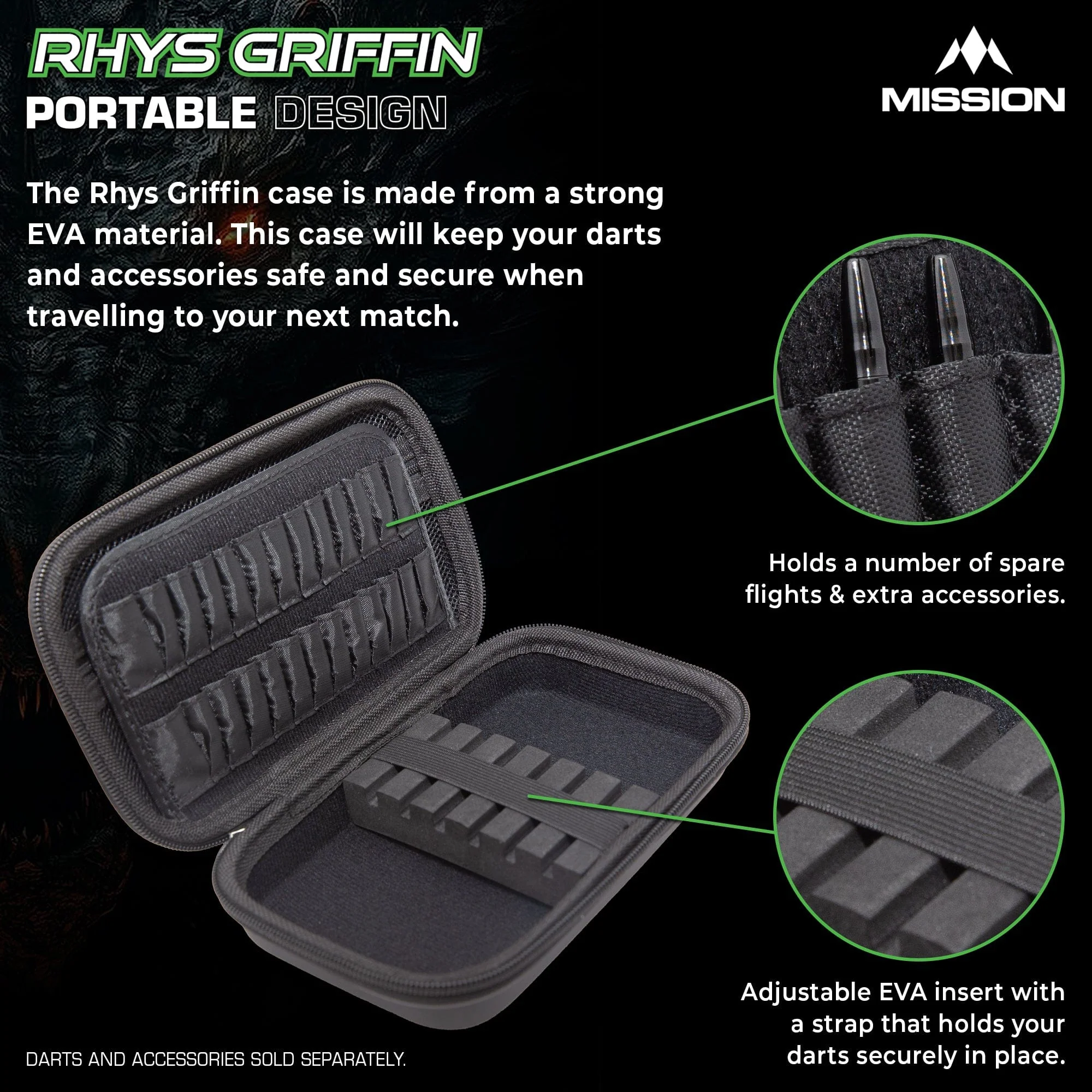 Mission Darts Players- EVA Dart Case - Rhys Griffin - Image 3