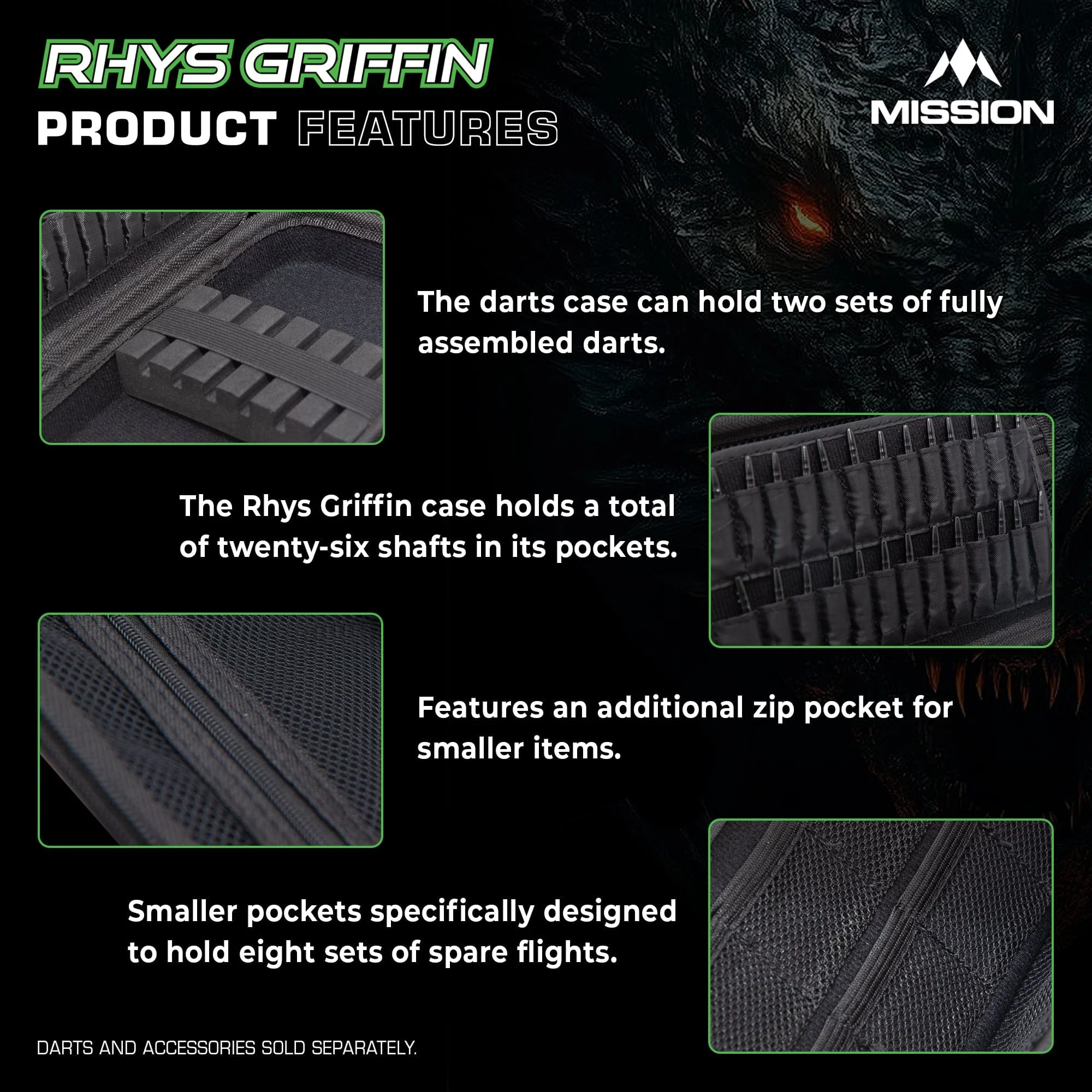 Mission Darts Players- EVA Dart Case - Rhys Griffin - Image 4