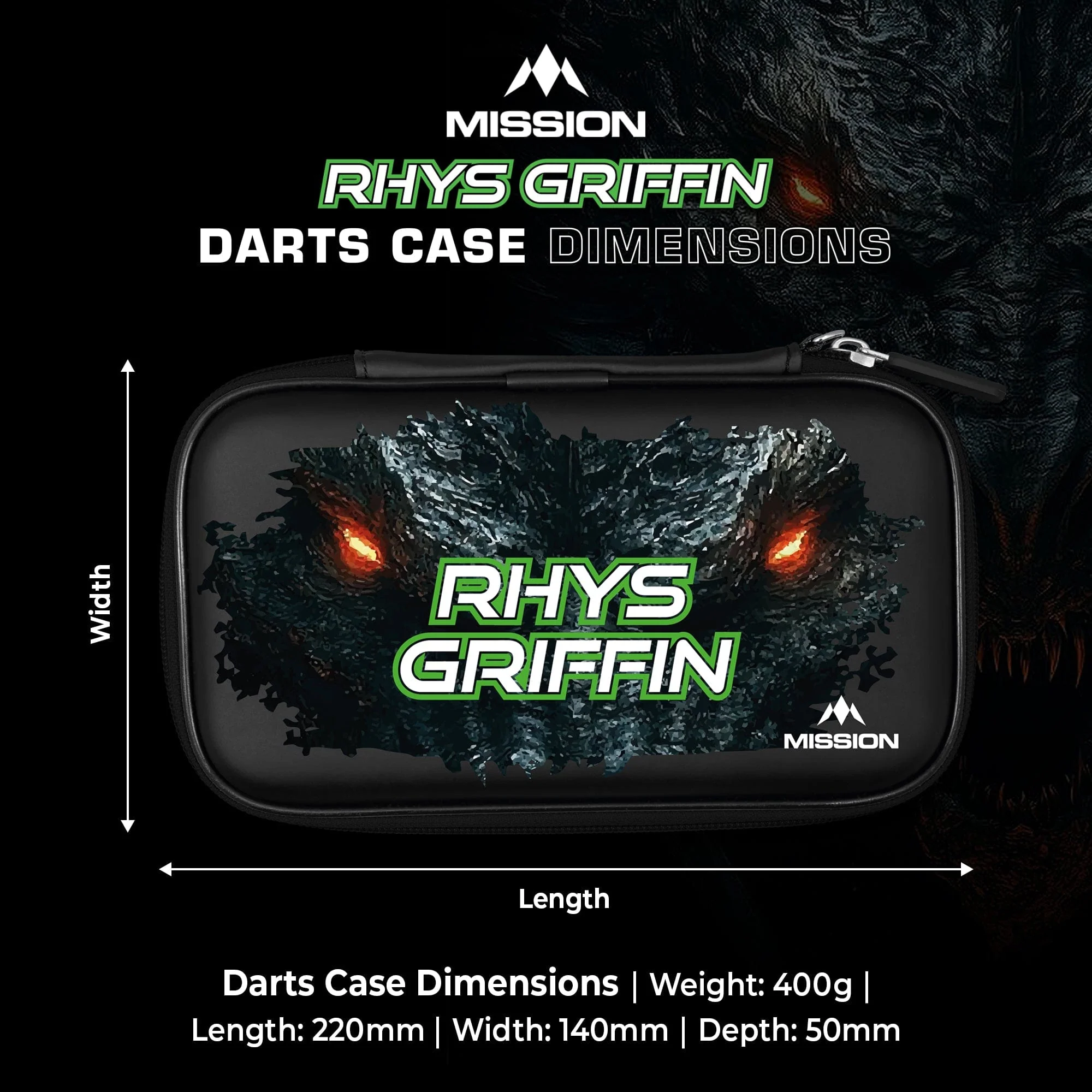 Mission Darts Players- EVA Dart Case - Rhys Griffin - Image 5