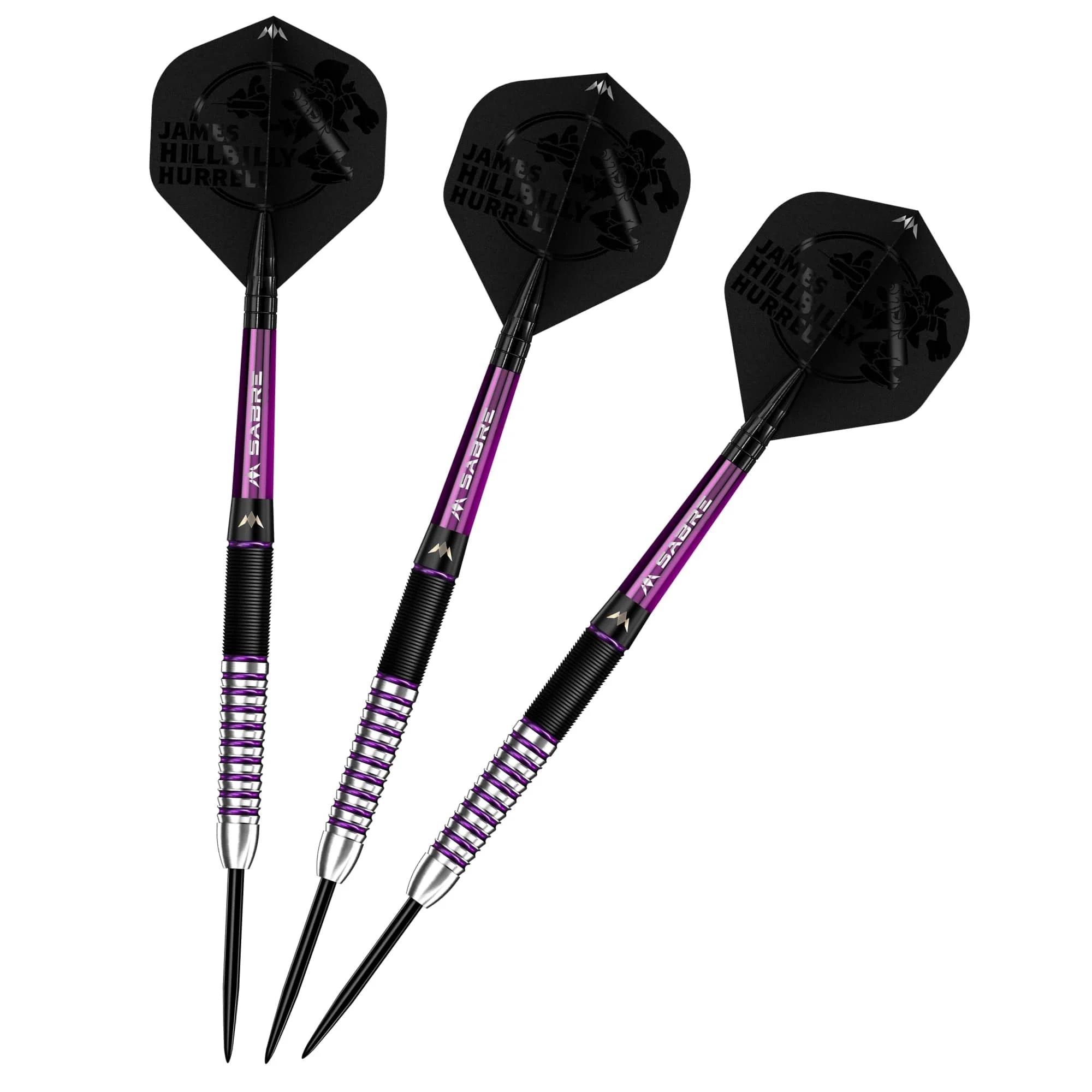 Mission James Hurrell Darts - Steel Tip - Hillbilly - Black & Purple - Image 5
