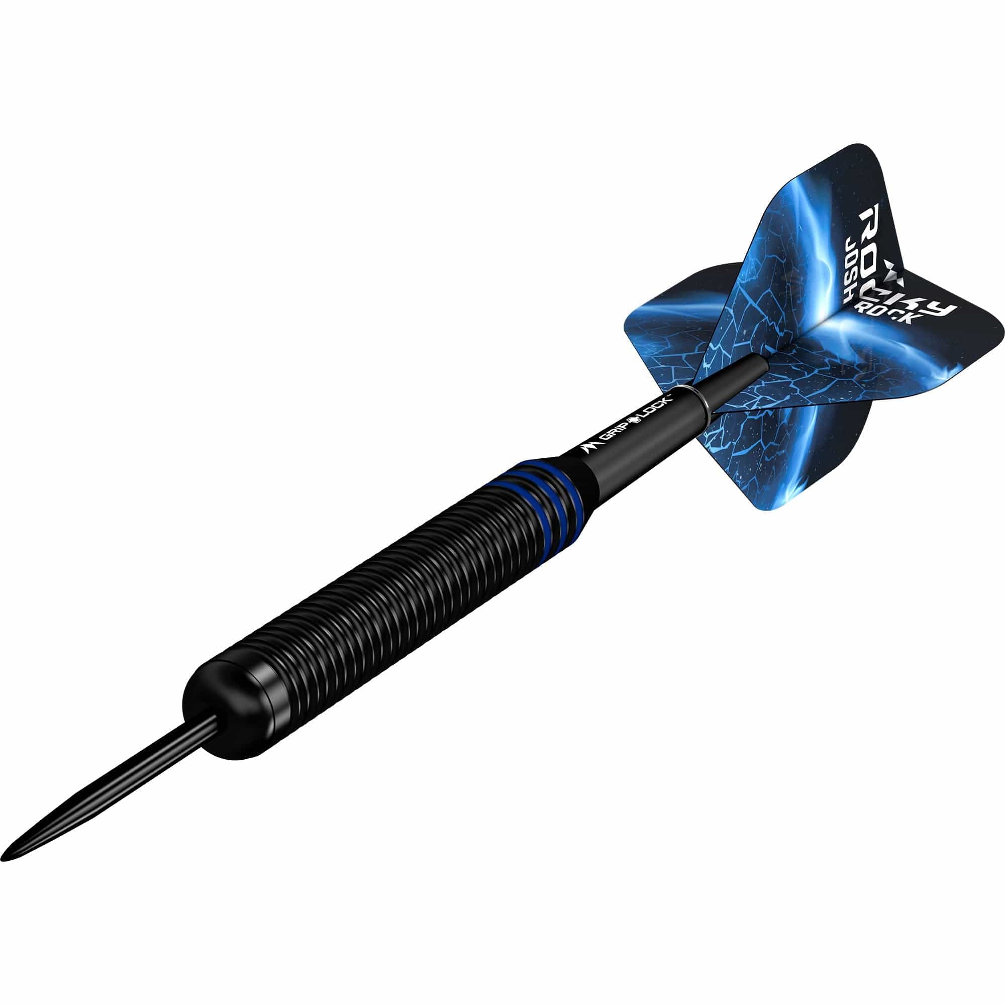 *Mission Josh Rock Darts - Steel Tip - Brass - Rocky - Black & Blue - Image 3