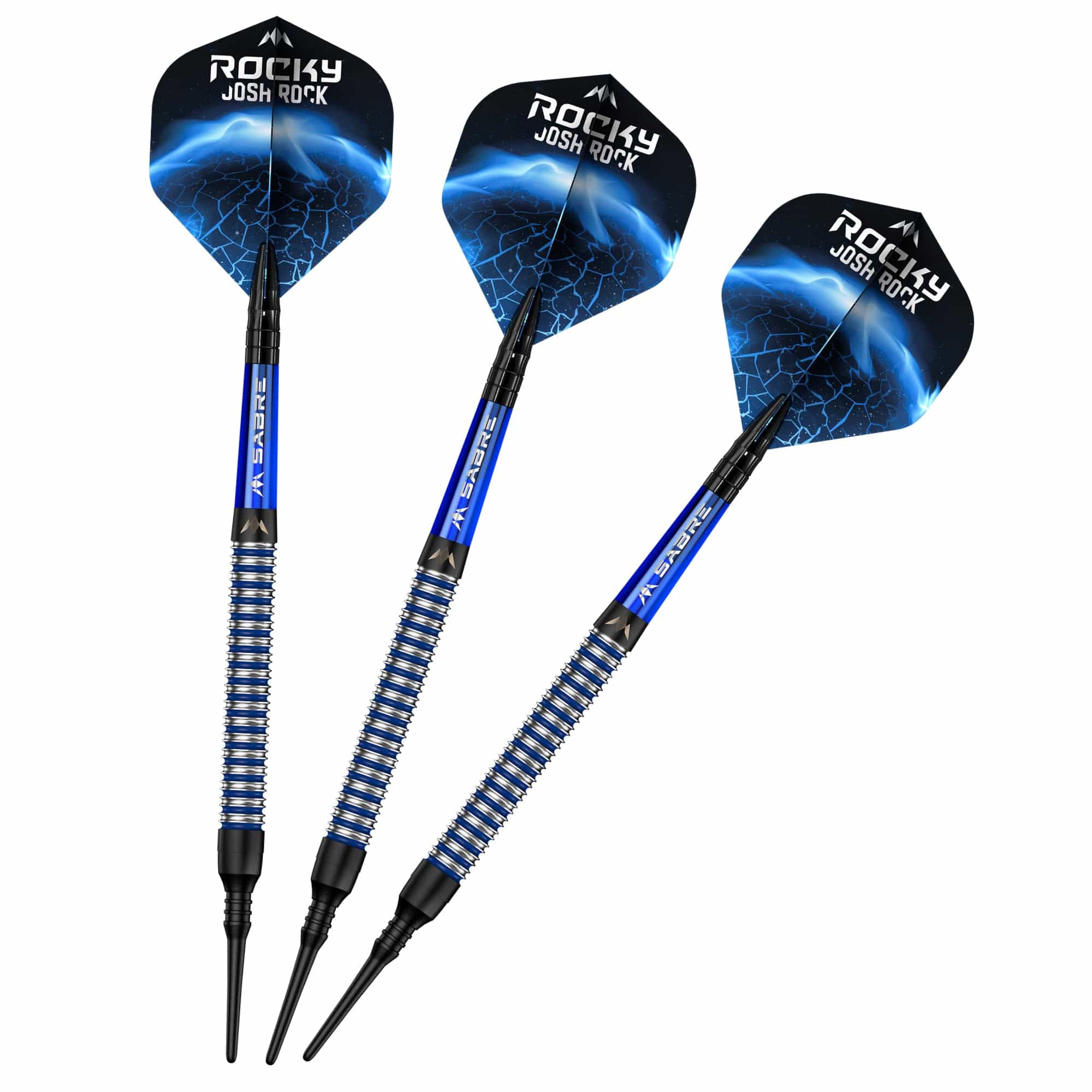 *Mission Josh Rock Darts v1 - Soft Tip - 95% - Rocky - Black & Blue - 18g - Image 5