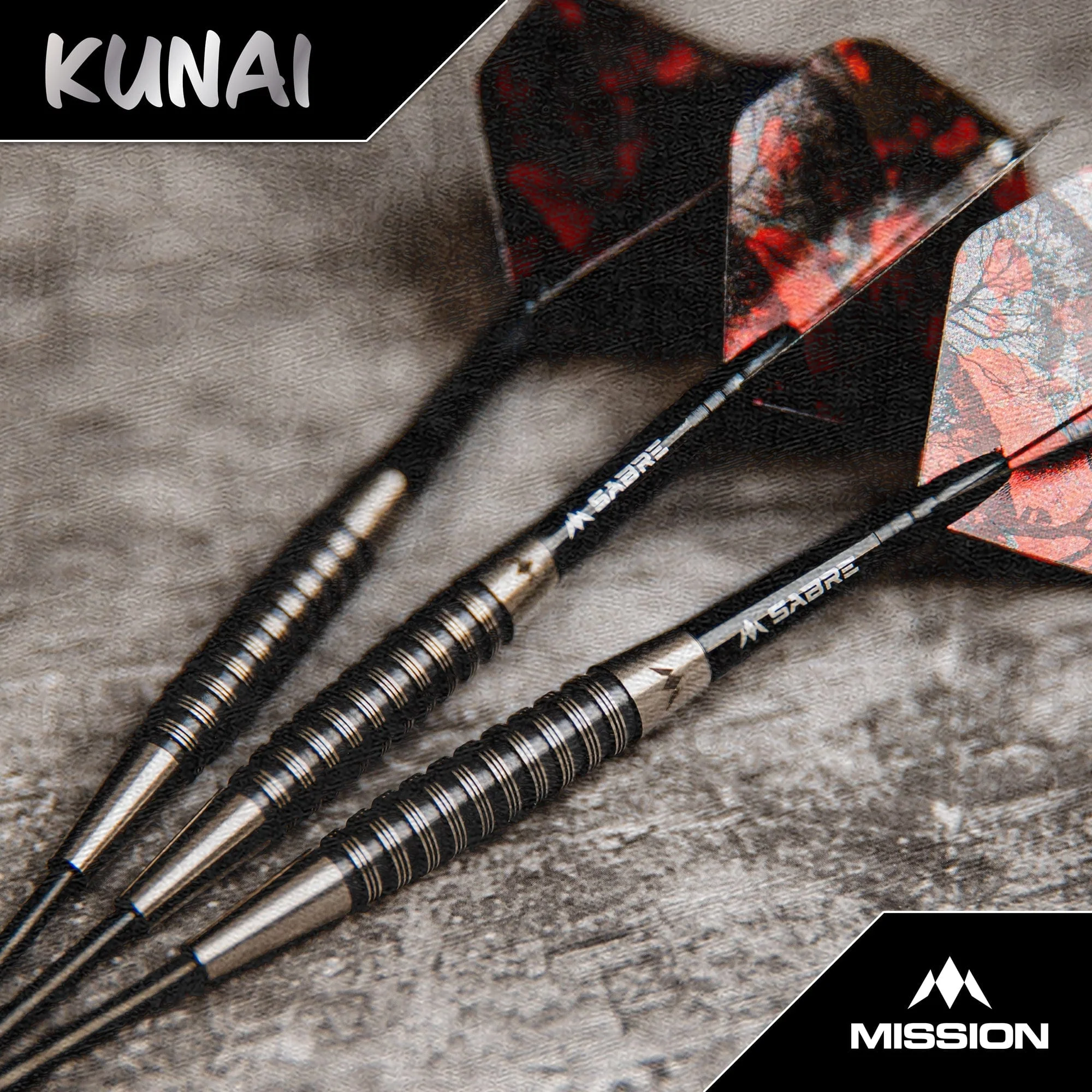Mission Kunai Darts - Steel Tip - 95% Tungsten - Black PVD - Image 2