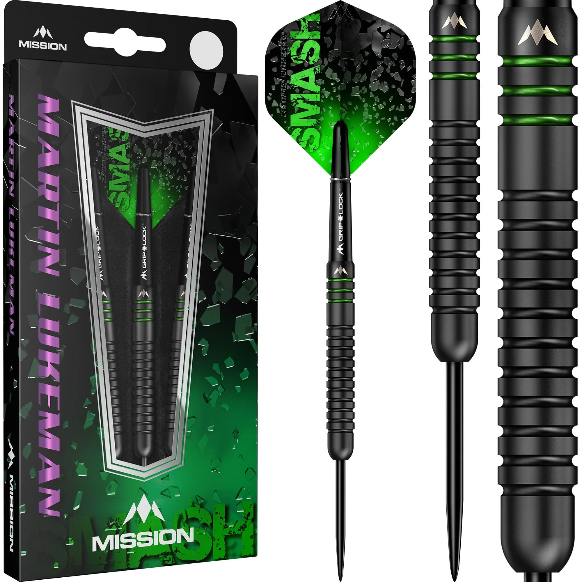 Mission Martin Lukeman Darts - Steel Tip - 90% - Smash - Black Titanium - Image 2