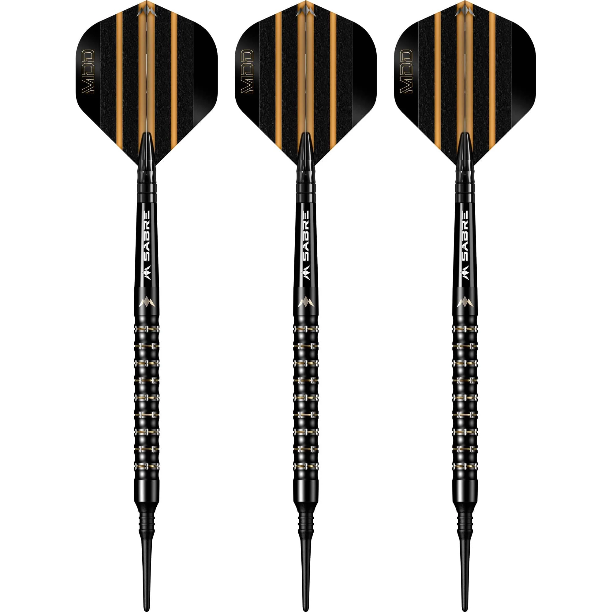 Mission Mike De Decker Darts - Soft Tip - 95% Tungsten - Black & Gold PVD - 20g - Image 2