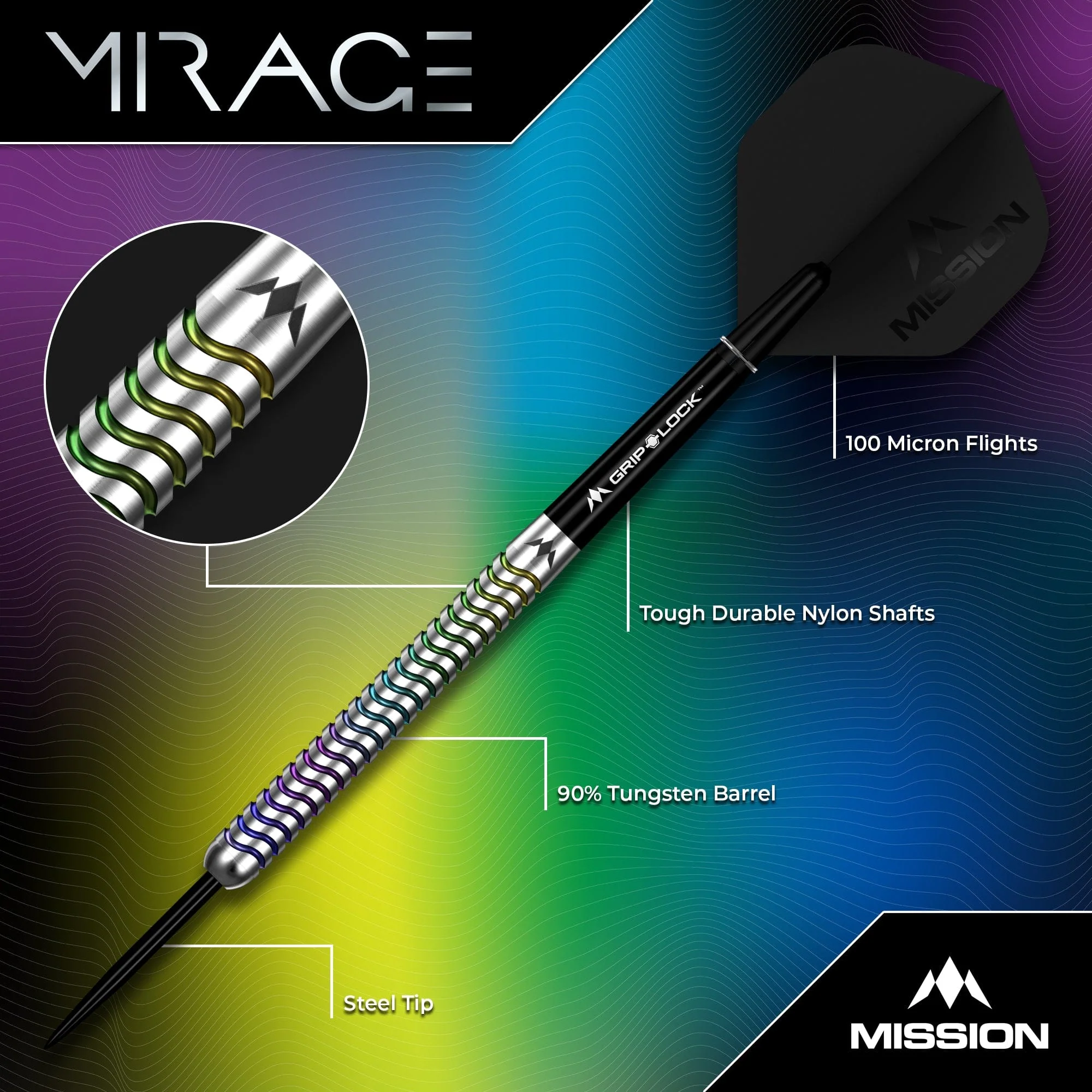 Mission Mirage Darts - Steel Tip - 90% Tungsten - Image 2