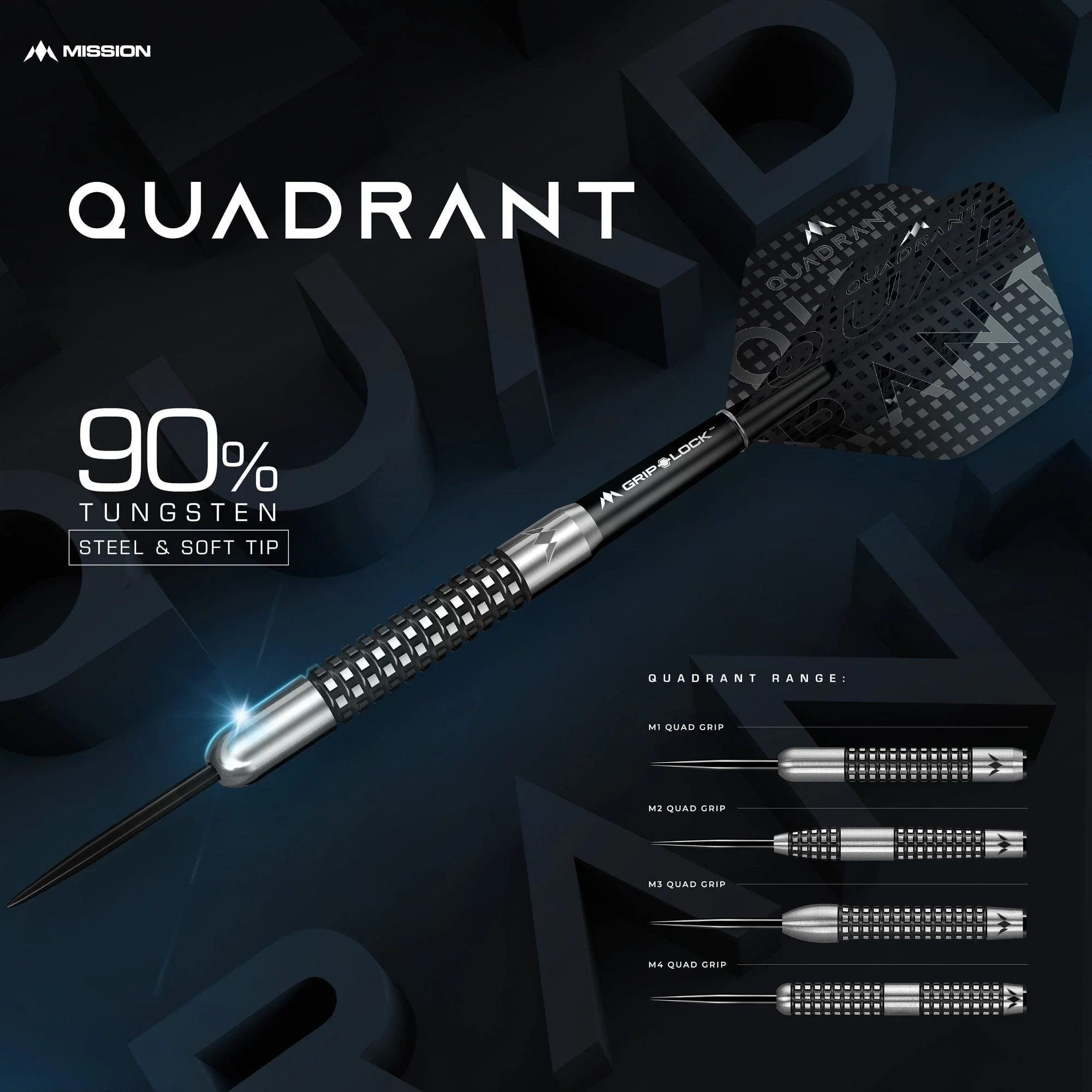*Mission Quadrant Darts - Steel Tip - M3 - Quad Grip - Image 6