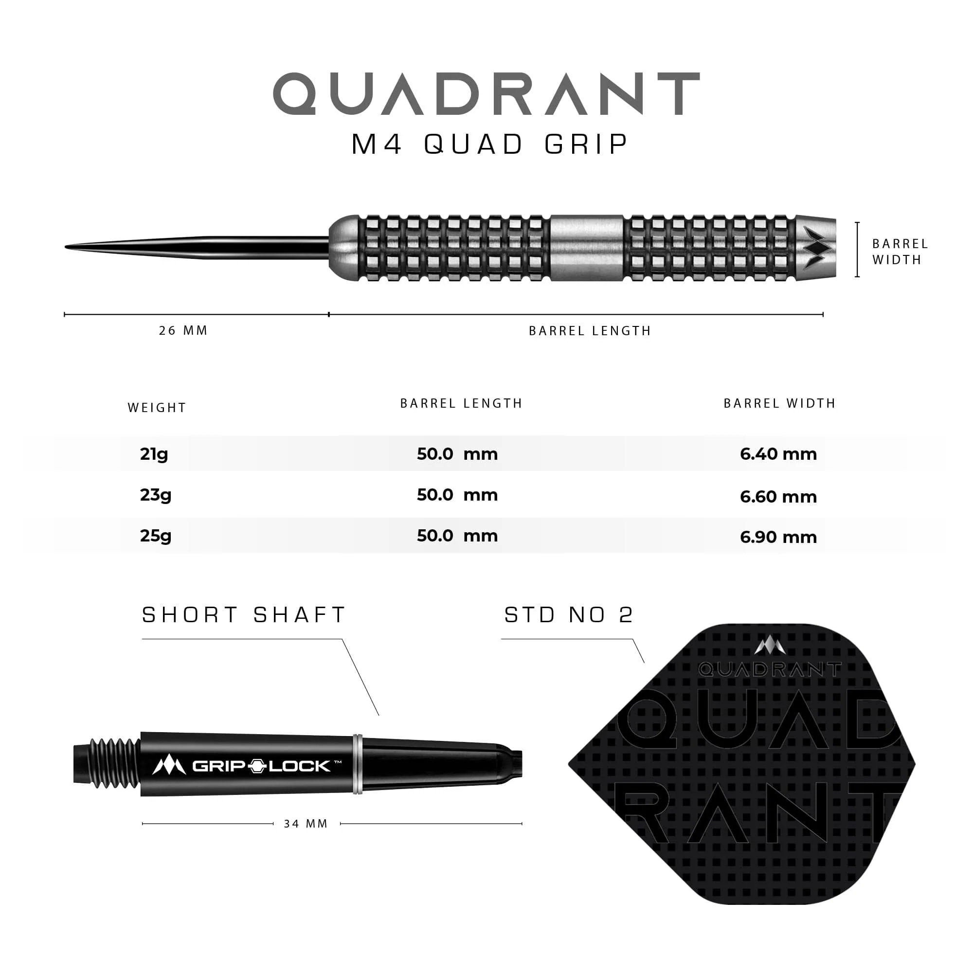 *Mission Quadrant Darts - Steel Tip - M4 - Quad Grip - Image 4
