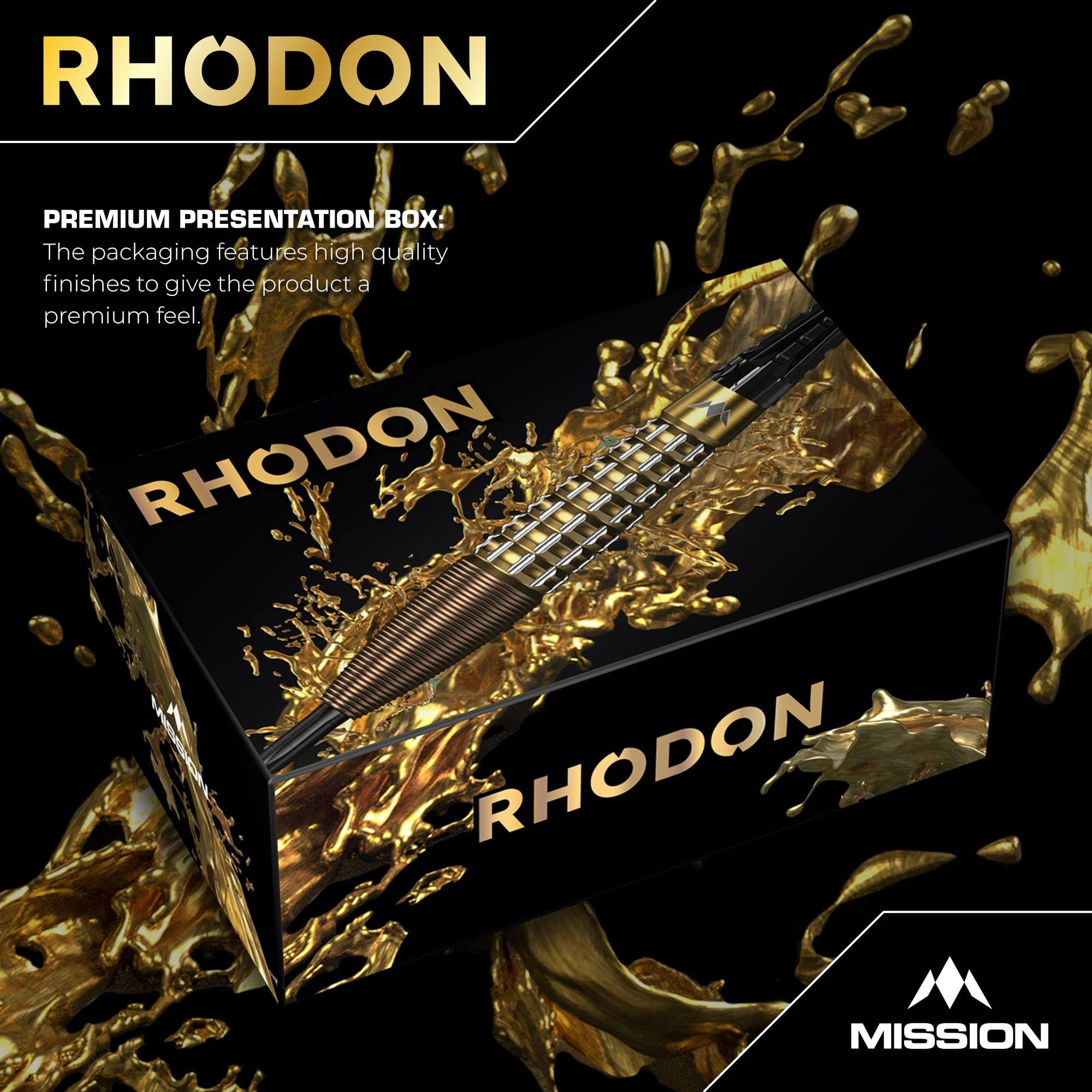 Mission Rhodon Darts - Steel Tip - 95% Tungsten - Bronze & Gold PVD - Image 6