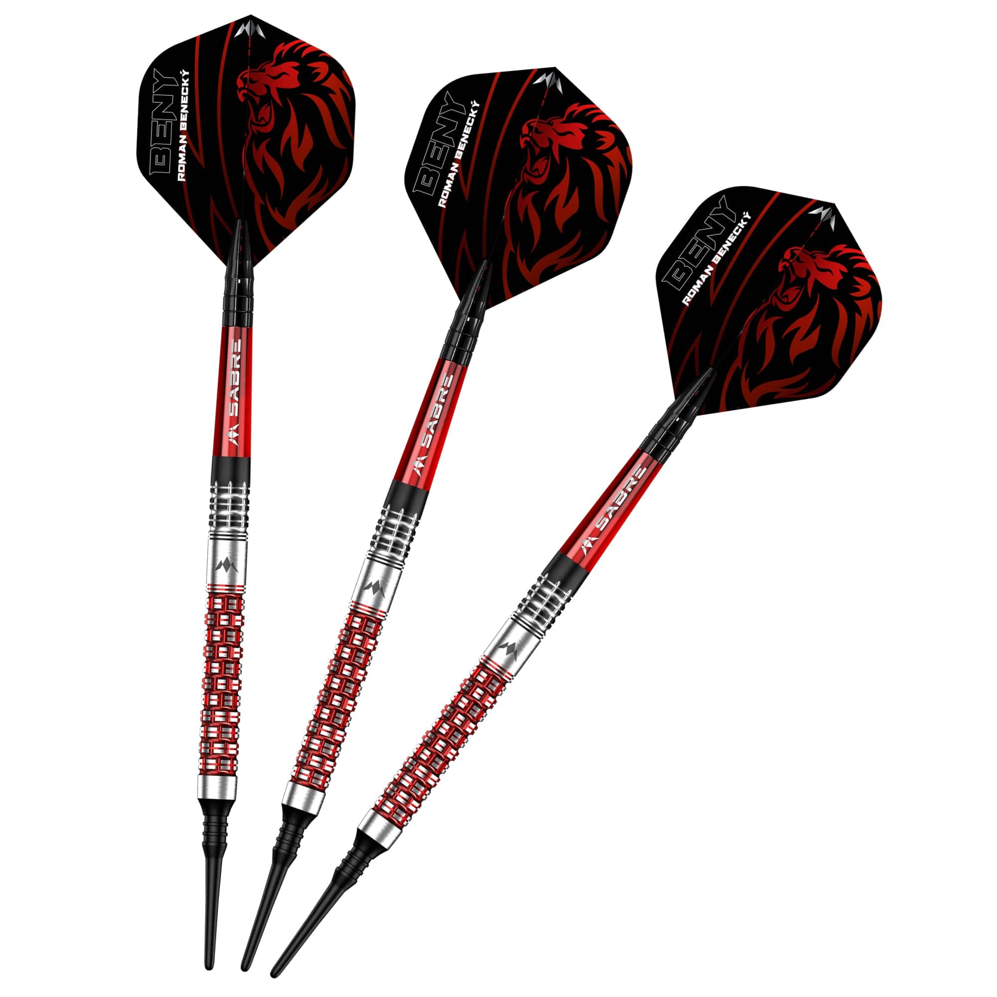 *Mission Roman Benecky Darts - Soft Tip - Black & Red - 18g - Image 3