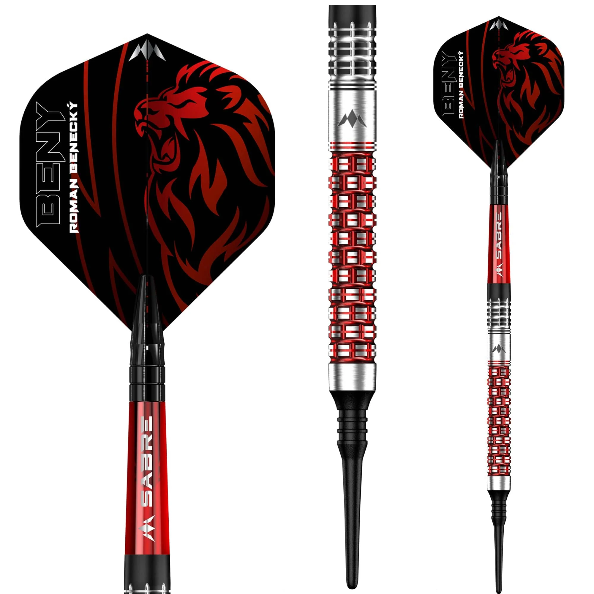 *Mission Roman Benecky Darts - Soft Tip - Black & Red - 18g - Image 4