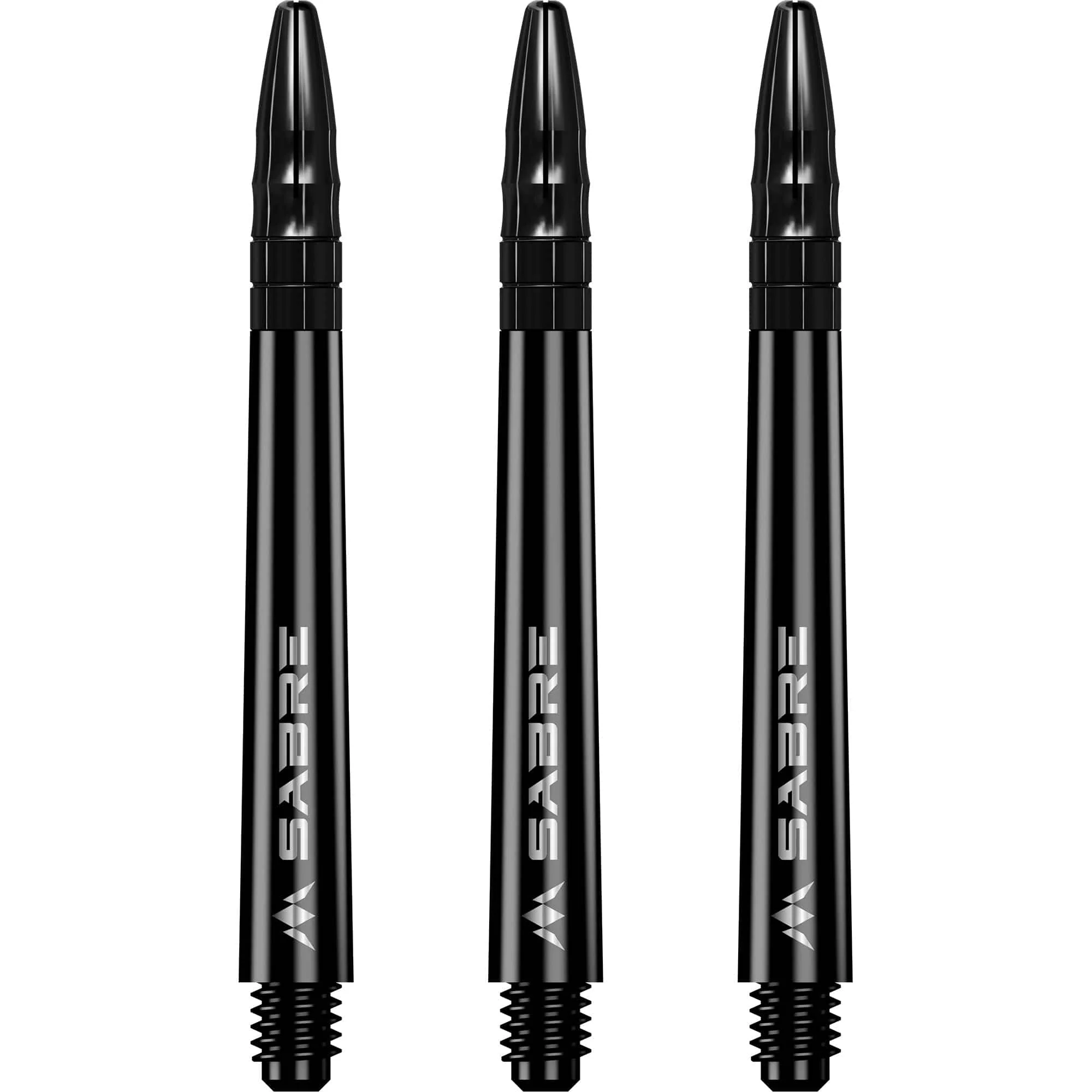 Mission Sabre Shafts - Polycarbonate Dart Stems - Black - Black Top - Image 2