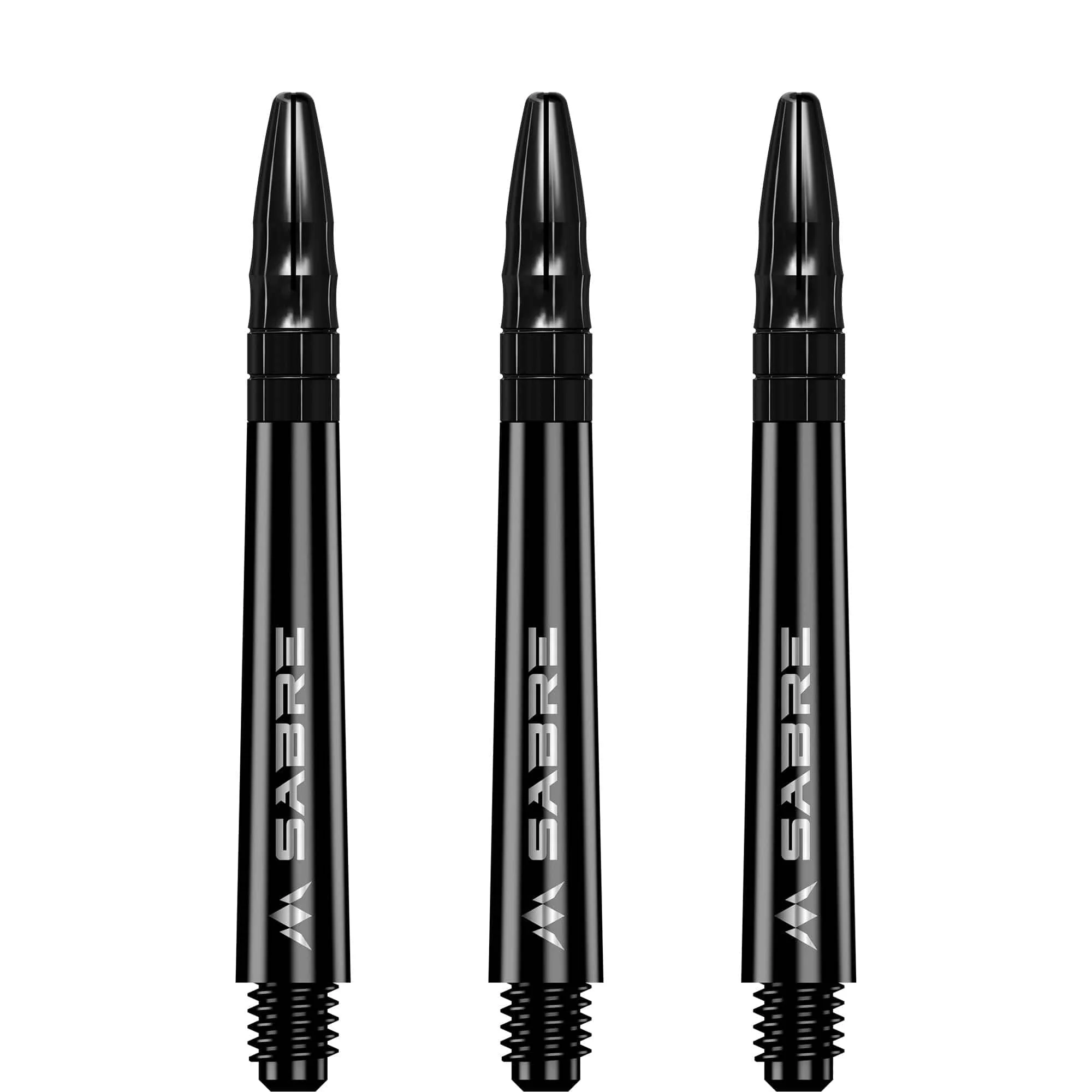 Mission Sabre Shafts - Polycarbonate Dart Stems - Black - Black Top - Image 3