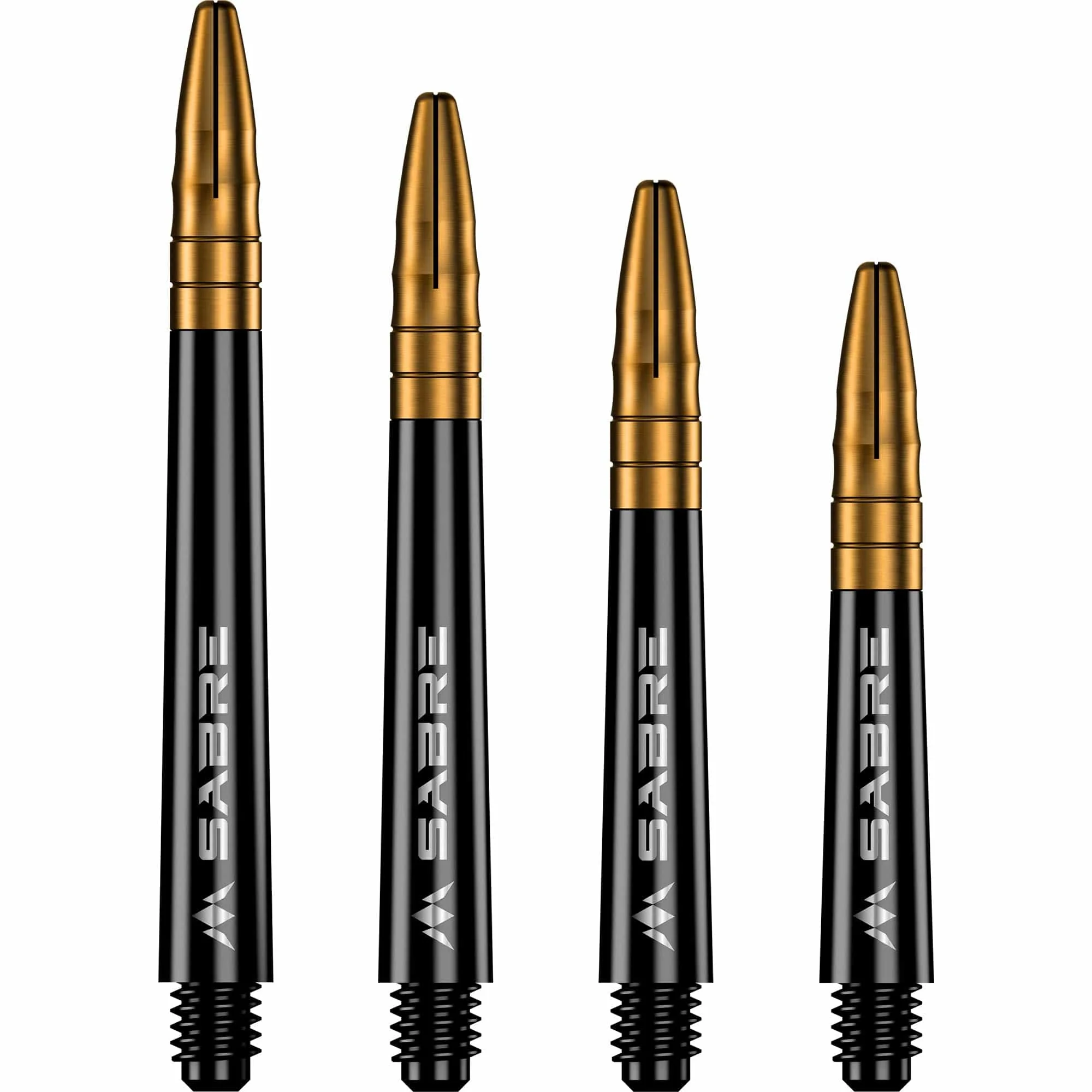 *Mission Sabre Shafts - Polycarbonate Dart Stems - Black - Gold Top