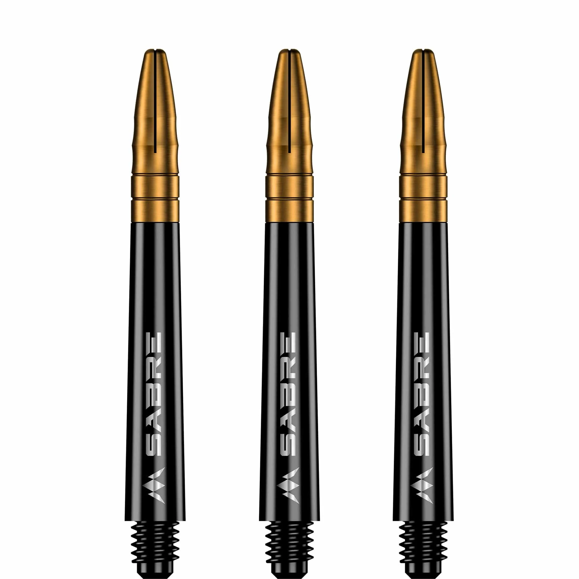 *Mission Sabre Shafts - Polycarbonate Dart Stems - Black - Gold Top - Image 3