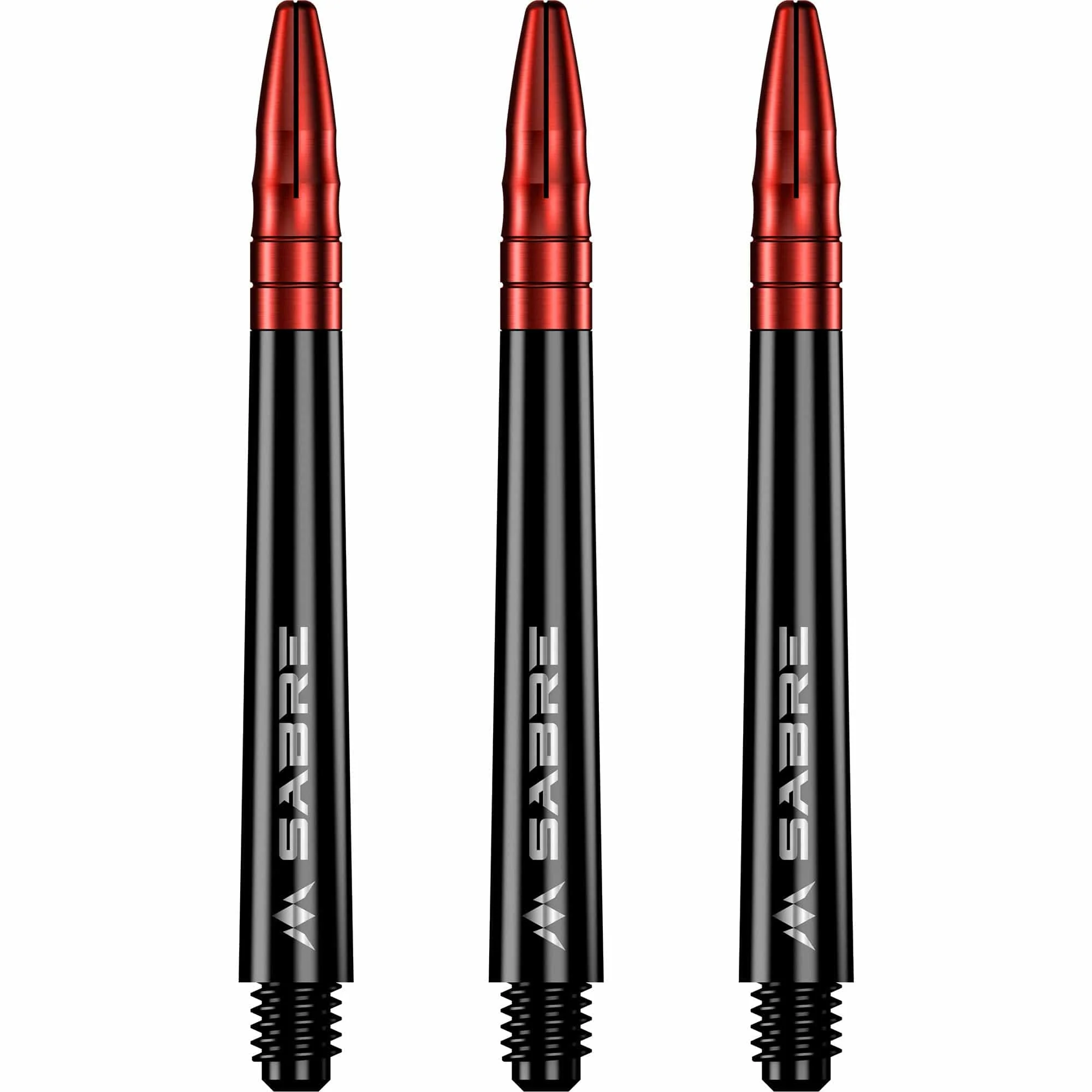 *Mission Sabre Shafts - Polycarbonate Dart Stems - Black - Red Top - Image 2