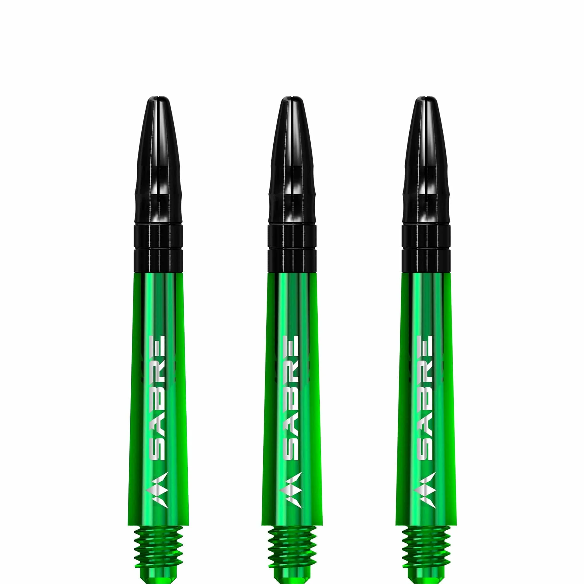 *Mission Sabre Shafts - Polycarbonate Dart Stems - Green - Black Top - Image 4