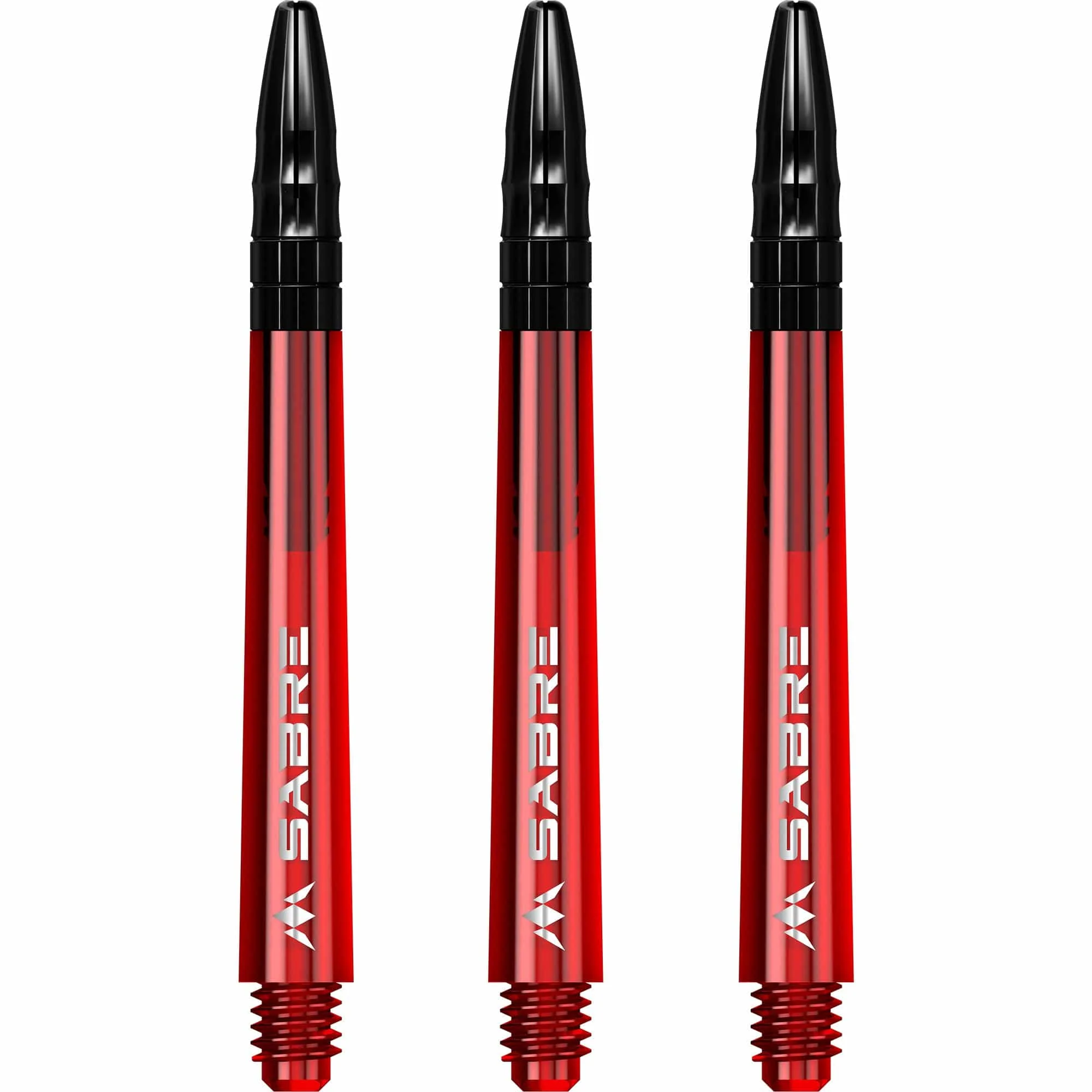 *Mission Sabre Shafts - Polycarbonate Dart Stems - Red - Black Top - Image 2