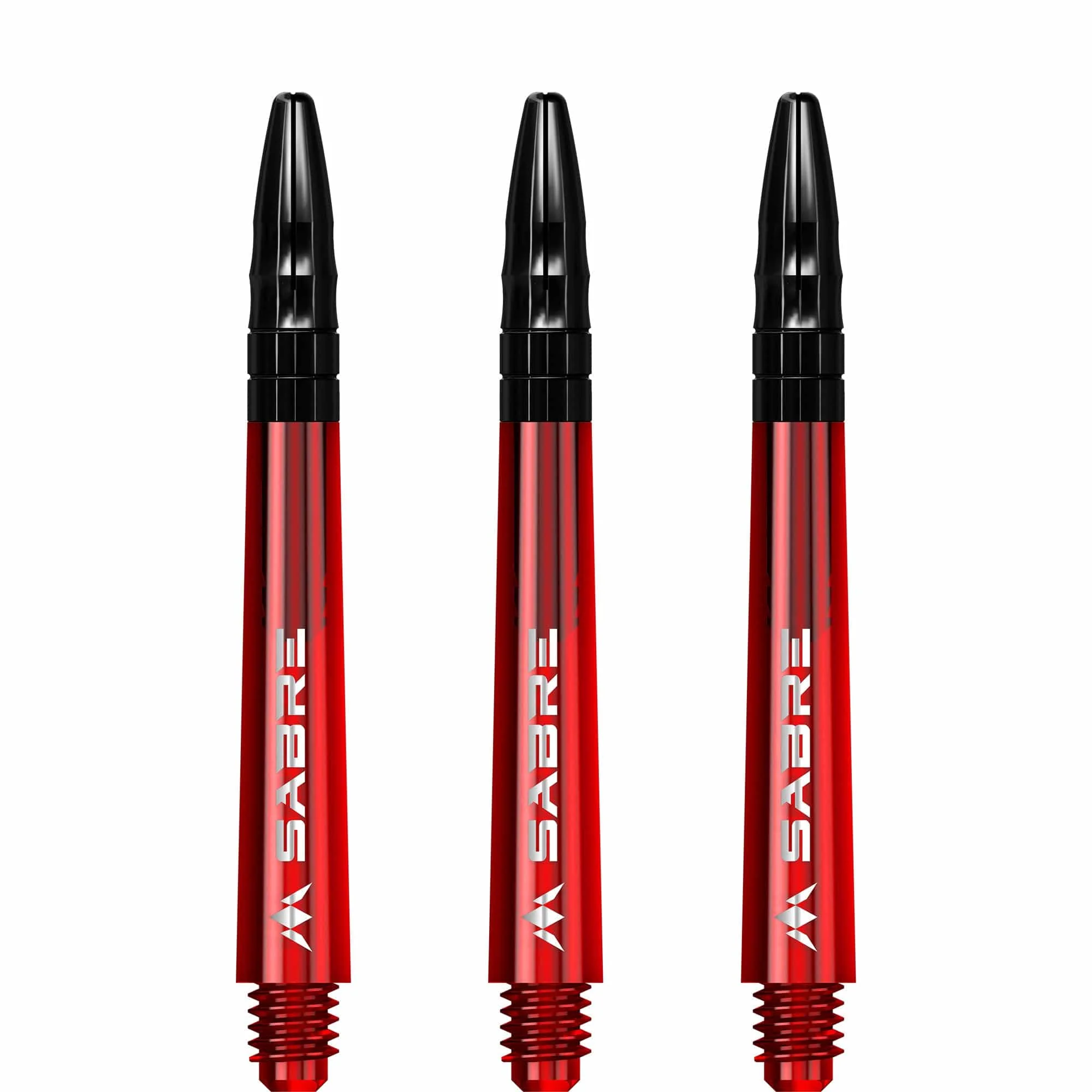 *Mission Sabre Shafts - Polycarbonate Dart Stems - Red - Black Top - Image 3