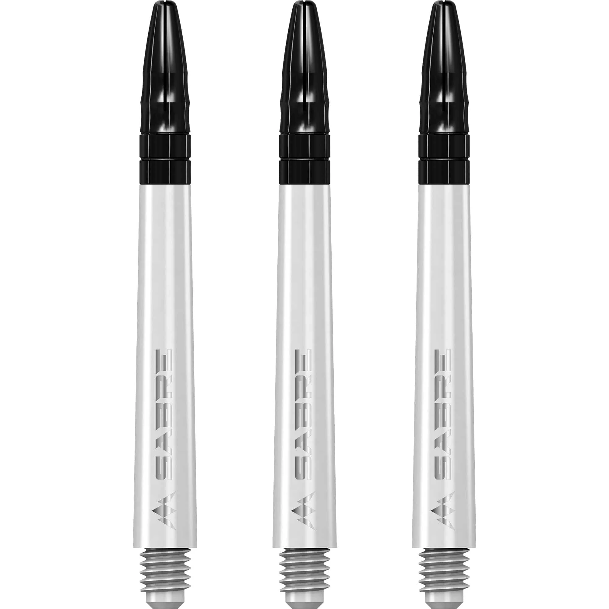 *Mission Sabre Shafts - Polycarbonate Dart Stems - White - Black Top - Image 2
