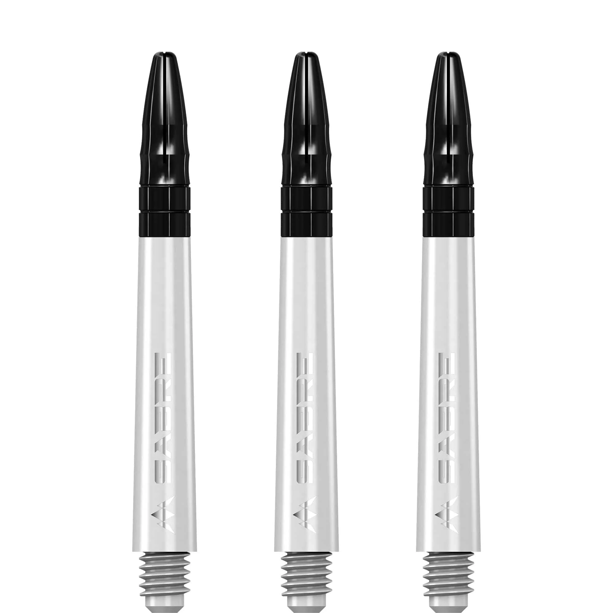 *Mission Sabre Shafts - Polycarbonate Dart Stems - White - Black Top - Image 3