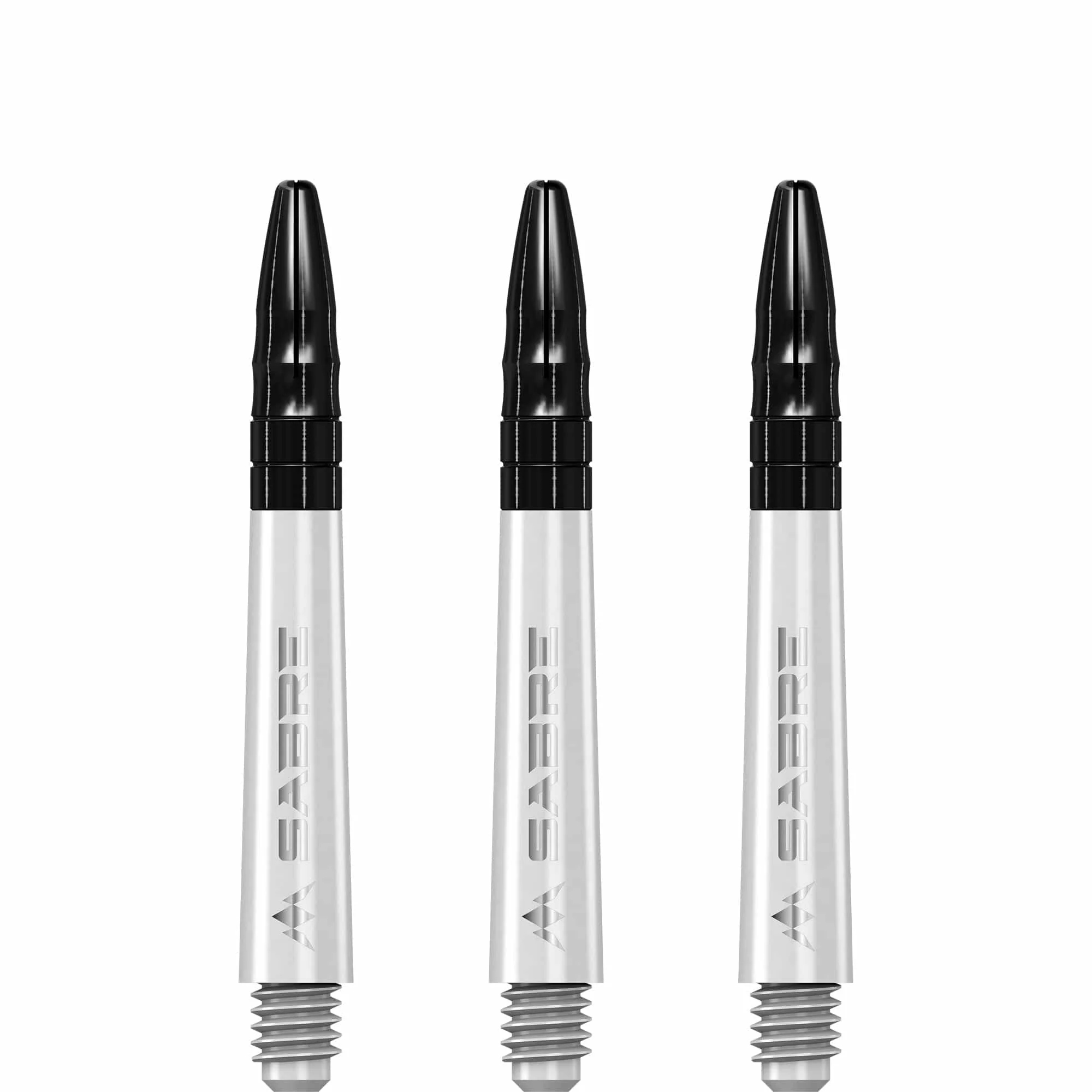 *Mission Sabre Shafts - Polycarbonate Dart Stems - White - Black Top - Image 4