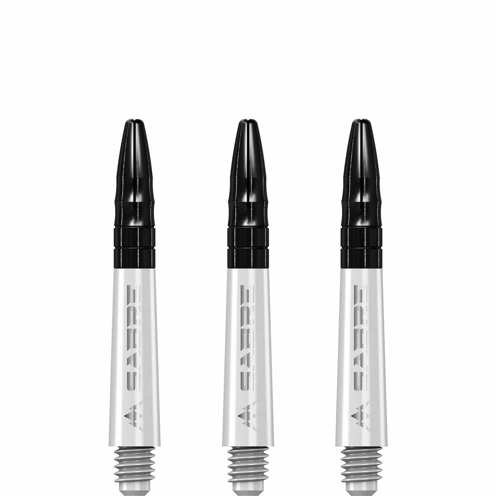 *Mission Sabre Shafts - Polycarbonate Dart Stems - White - Black Top - Image 5