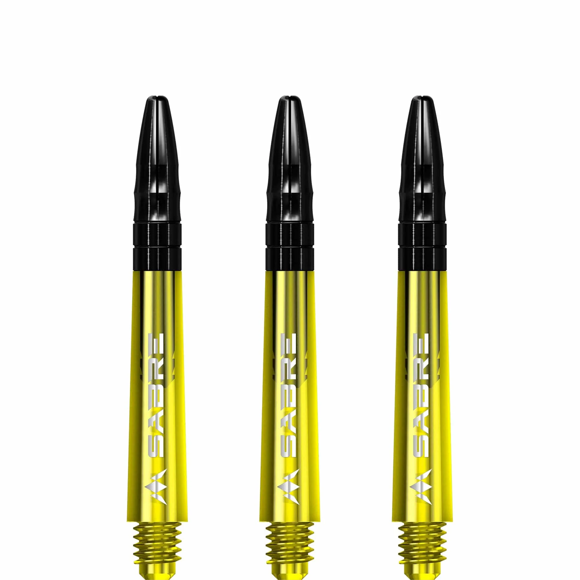 *Mission Sabre Shafts - Polycarbonate Dart Stems - Yellow - Black Top - Image 4