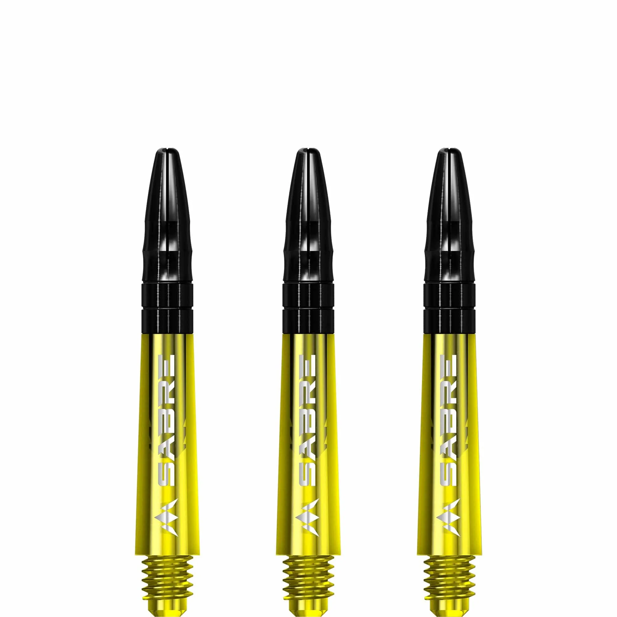 *Mission Sabre Shafts - Polycarbonate Dart Stems - Yellow - Black Top - Image 5