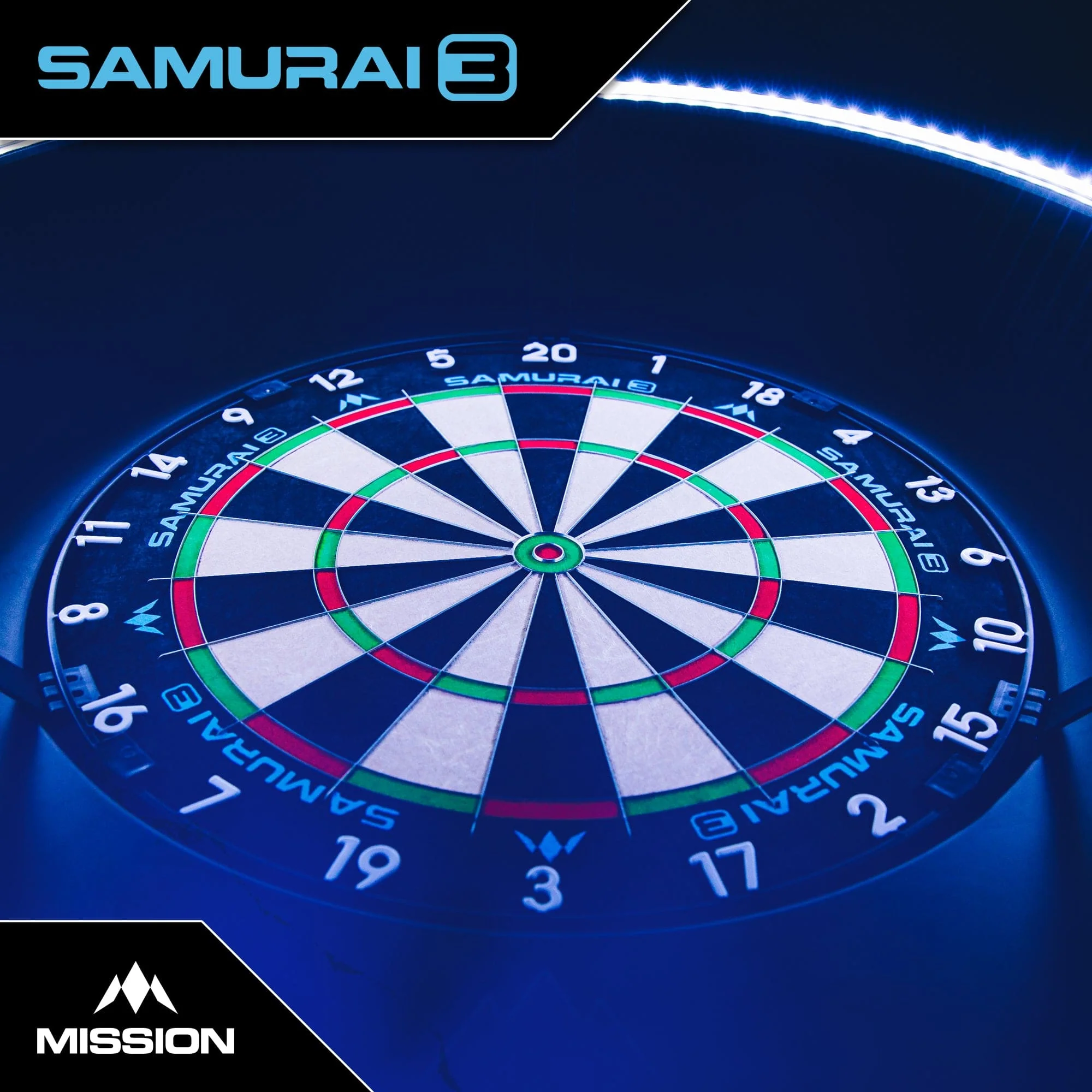 Mission Samurai 3 Dartboard - Professional - Knife Wire - Black Number Ring - Image 6