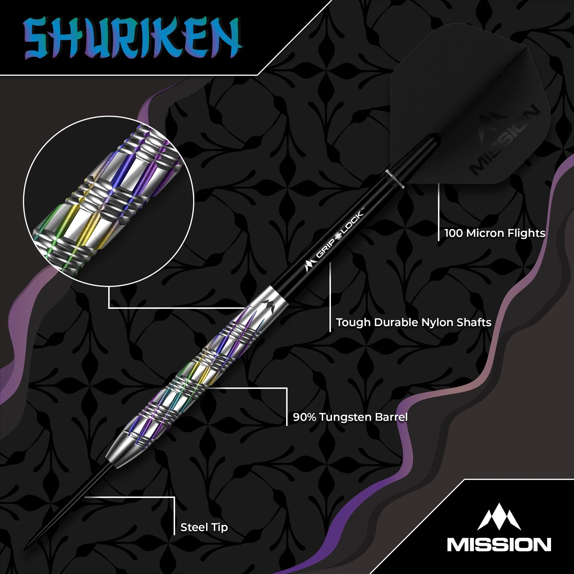 Mission Shuriken Darts - Steel Tip - 90% Tungsten - Image 2