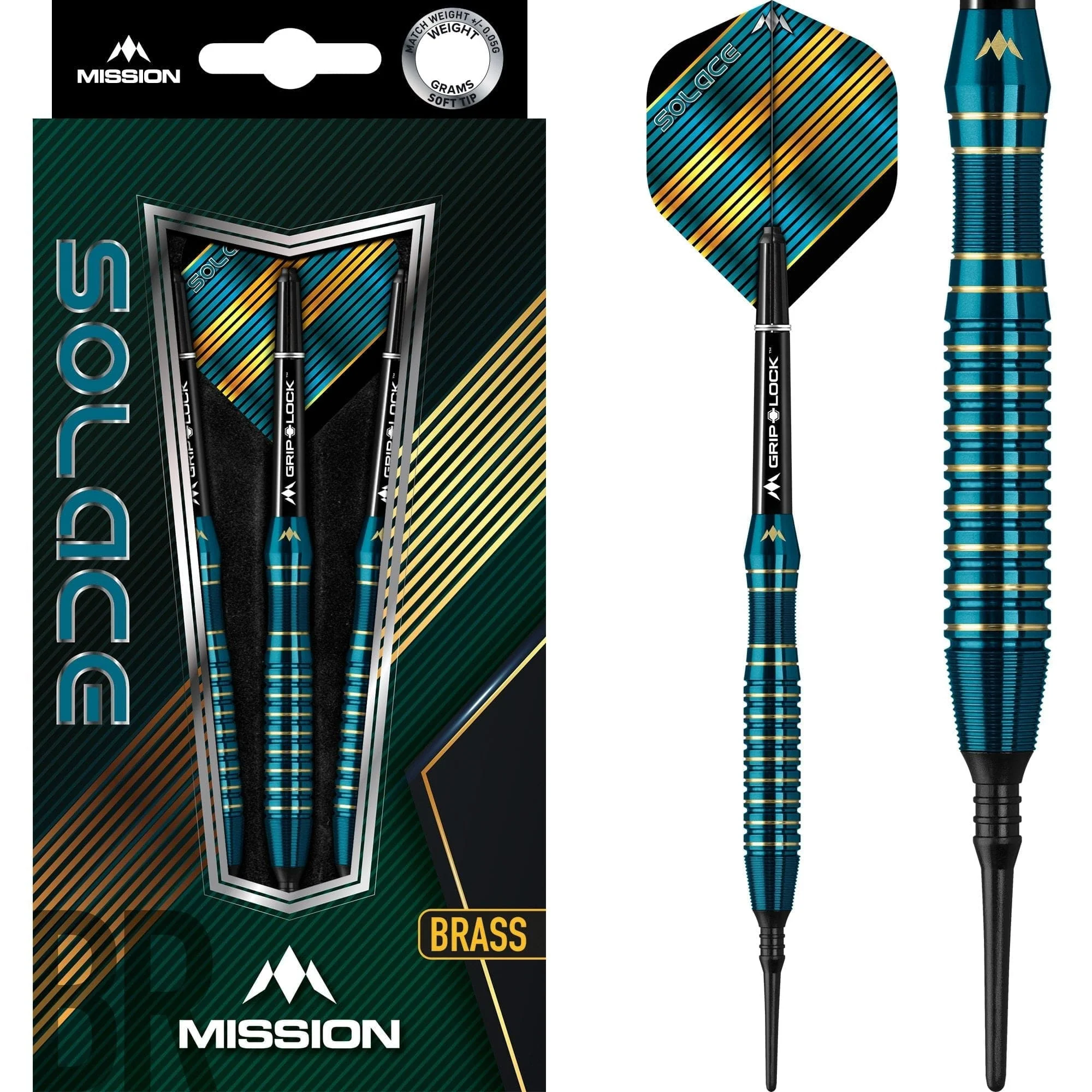 *Mission Solace Darts - Soft Tip Brass - M1 - Dark Green