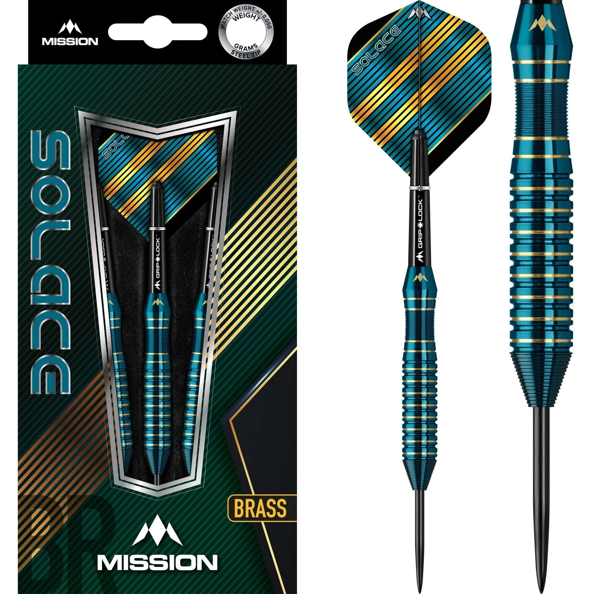*Mission Solace Darts - Steel Tip Brass - M1 - Dark Green