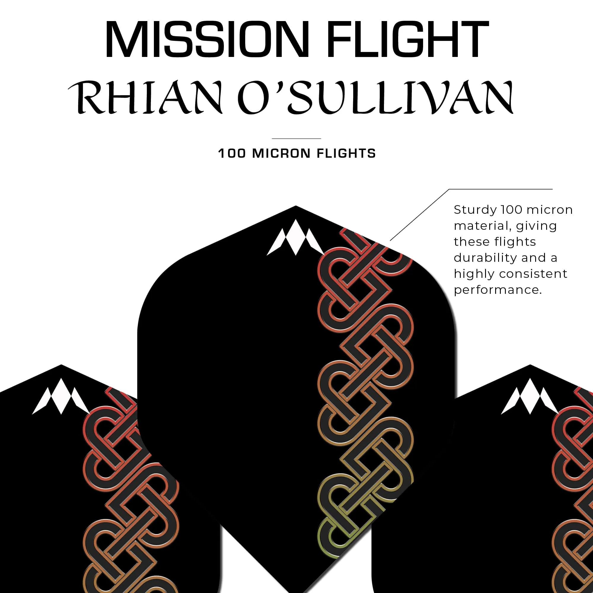 *Mission Solo Dart Flights - 100 Micron - No2 - Std - Rhian O Sullivan - Image 3