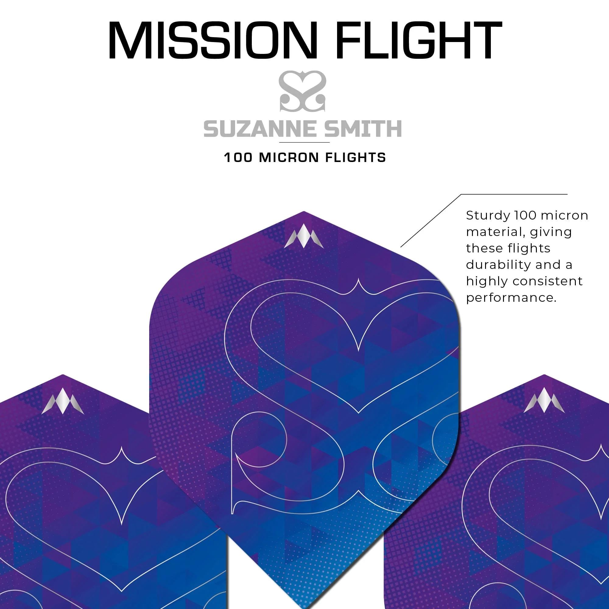 *Mission Solo Dart Flights - 100 Micron - No2 - Std - Suzanne Smith - Image 3