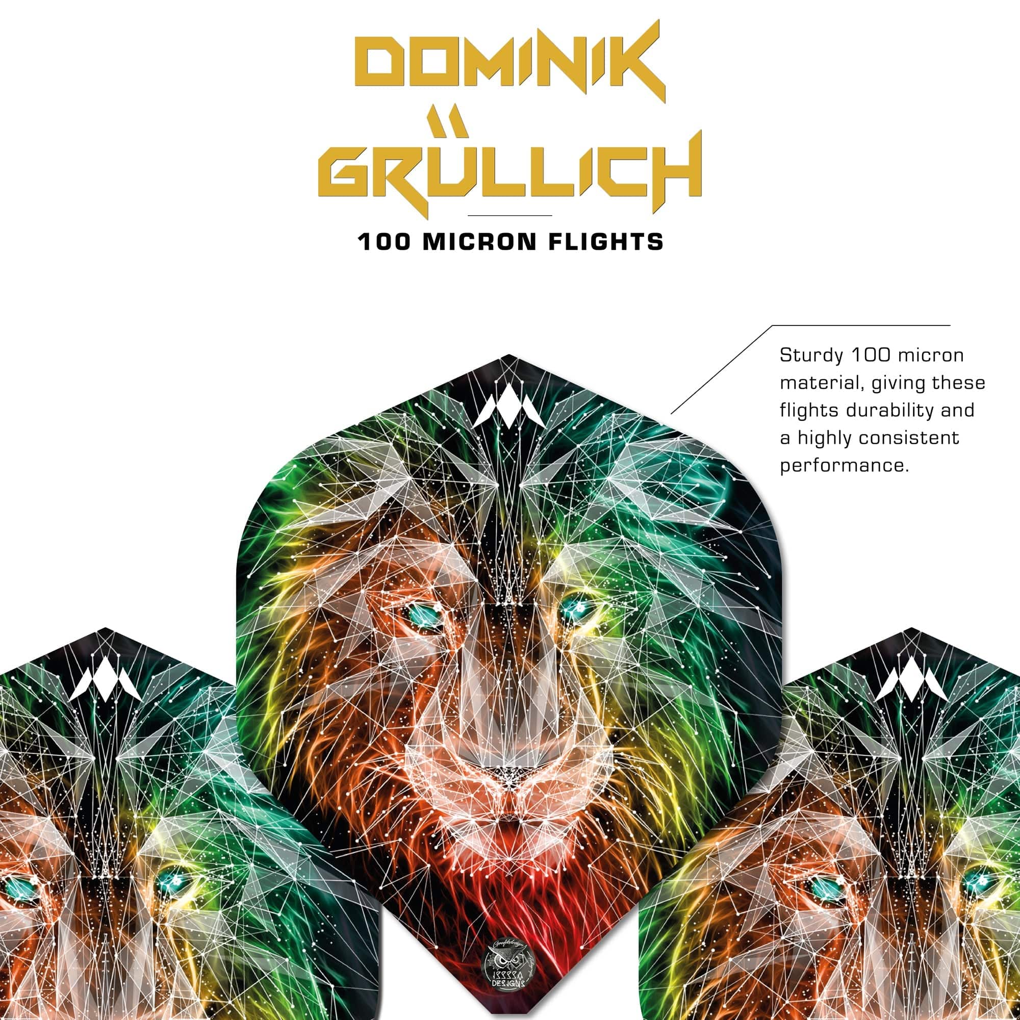 Mission Solo Dart Flights - 100 Micron - Std - No2 - Dominik Grüllich - Image 3