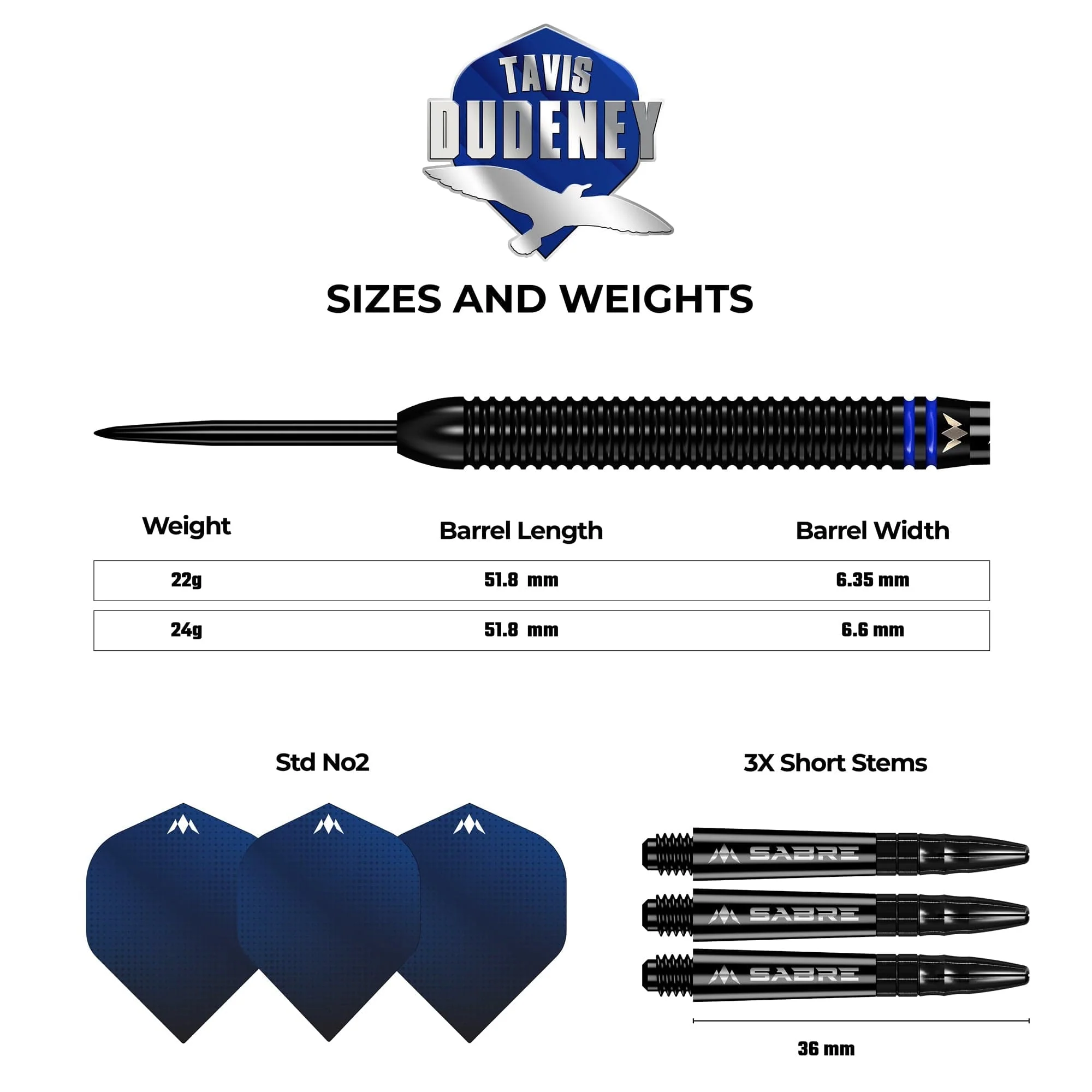 Mission Tavis Dudeney Darts - Steel Tip - 90% Tungsten - Black PVD - Image 4