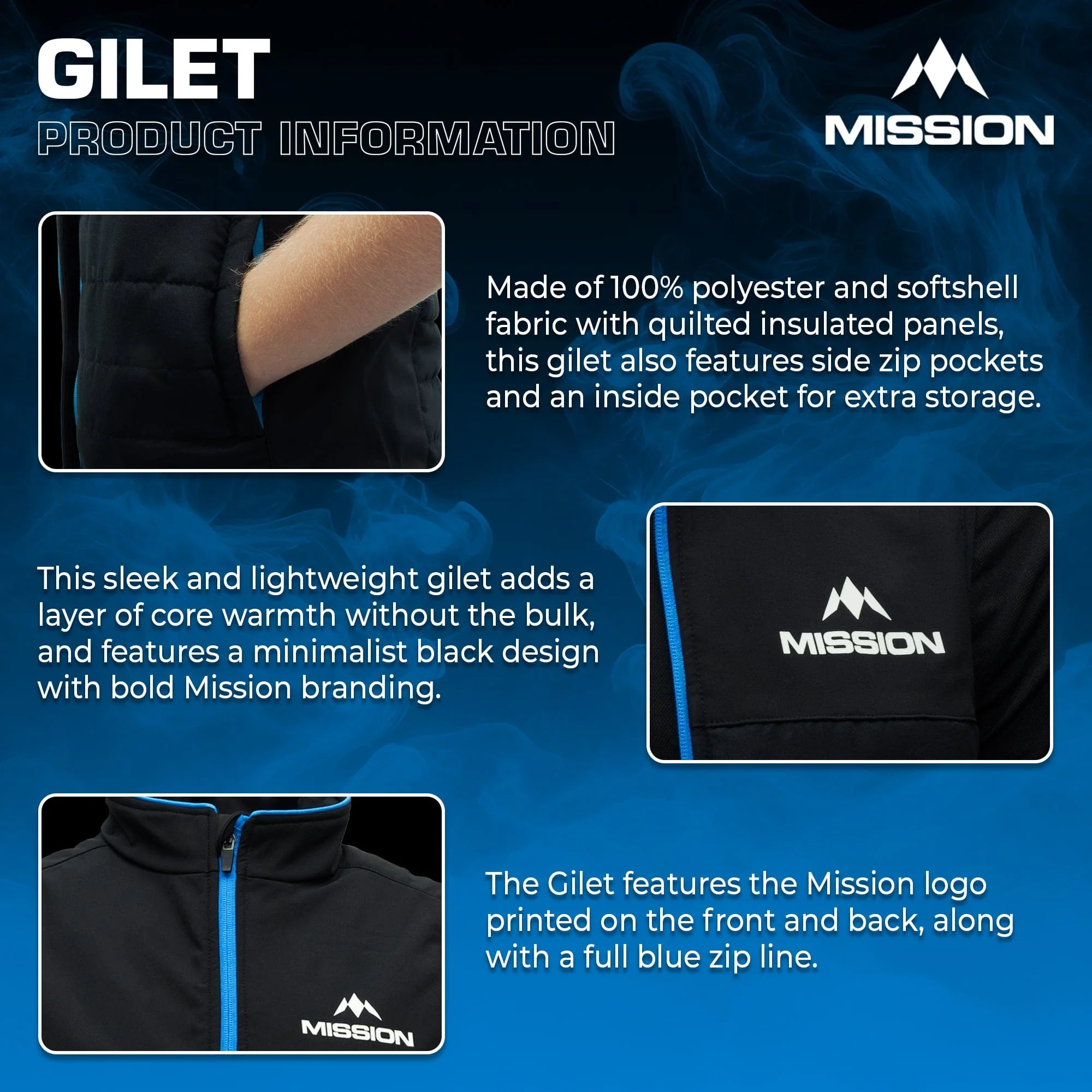 Mission Teamwear - Gilet - Black - Kids - Image 5