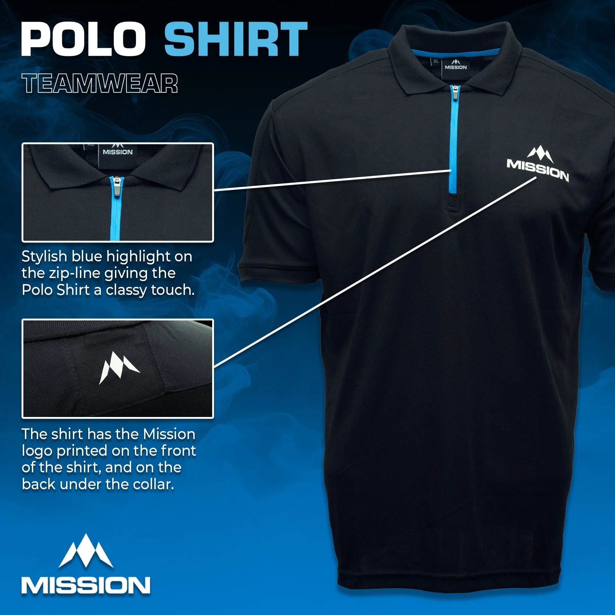 Mission Teamwear - Polo Shirt - Black - Adult - Image 4