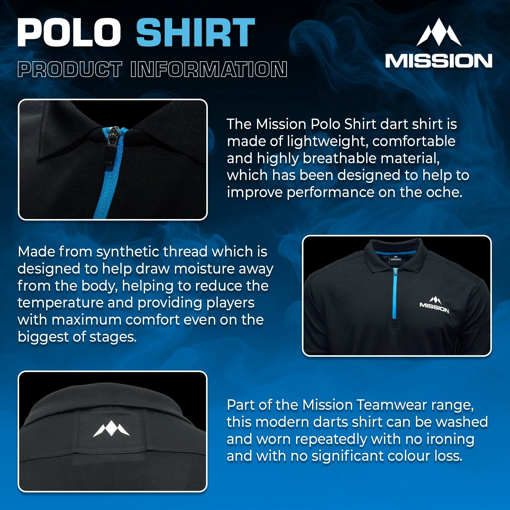 Mission Teamwear - Polo Shirt - Black - Adult - Image 5