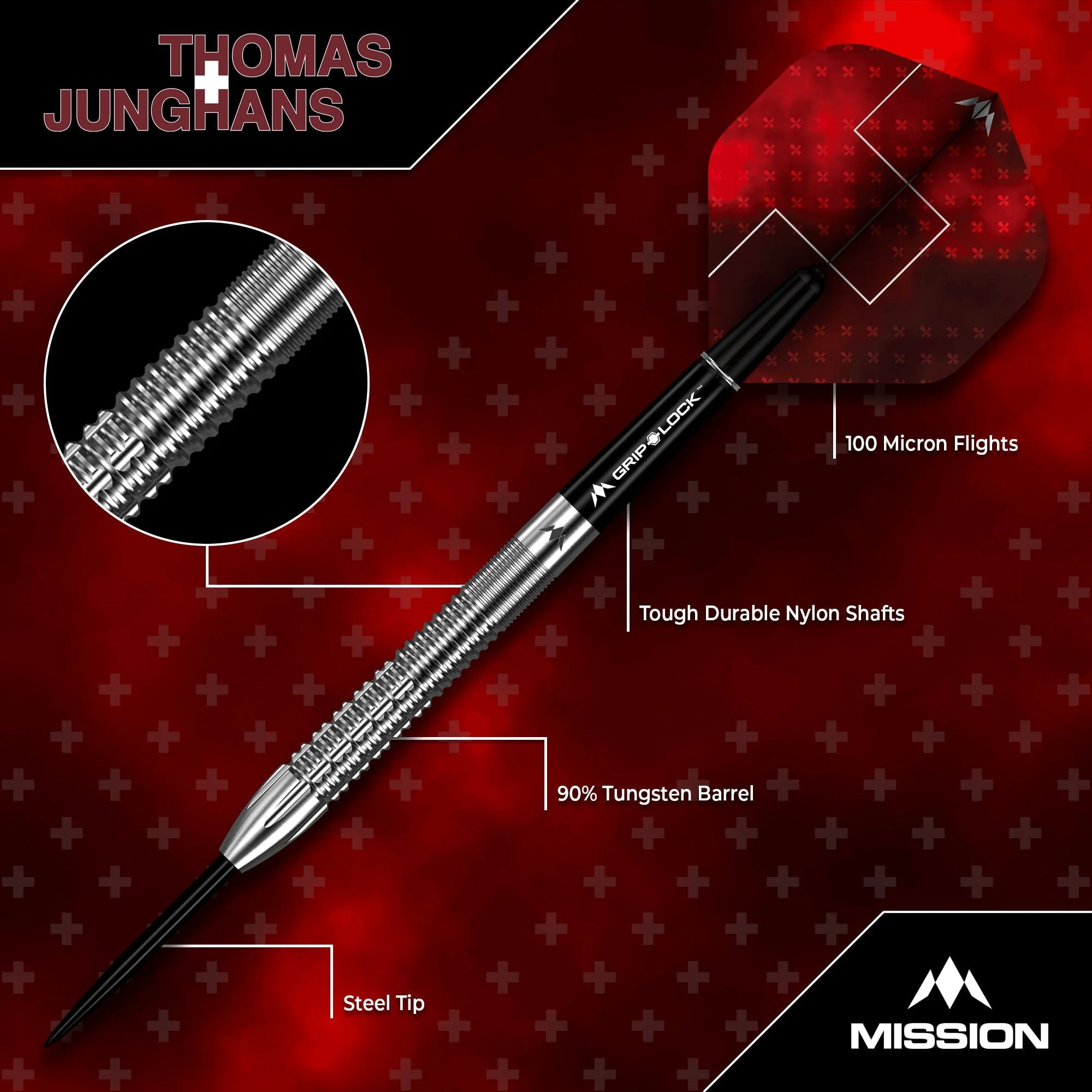 Mission Thomas Junghans Darts - Steel Tip - 90% Tungsten - Image 2