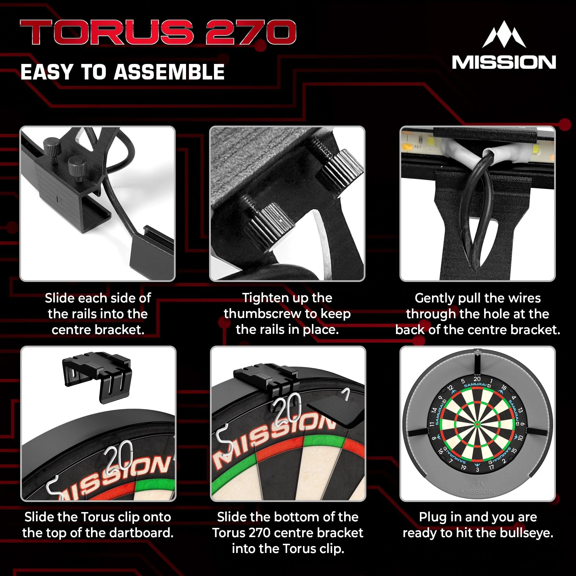 Mission Torus 270 - Dartboard Lighting - USB-C - Image 6