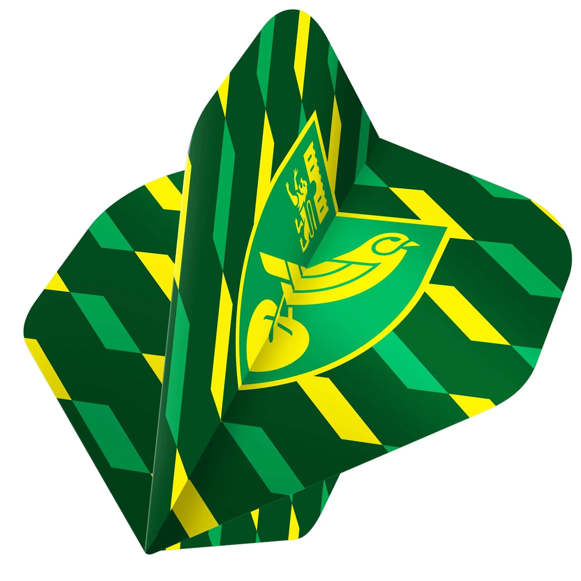Norwich City FC - Official Licensed - The Canaries - Dart Flights - No2 - Std - F2 - Stripes - Green - Image 2