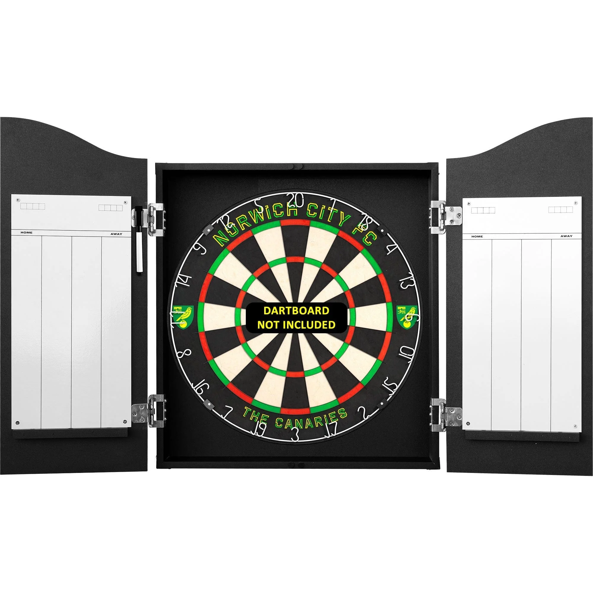 Norwich City FC - Official Licensed - The Canaries - Dartboard Cabinet - C3 - Yellow - Crest - Image 3