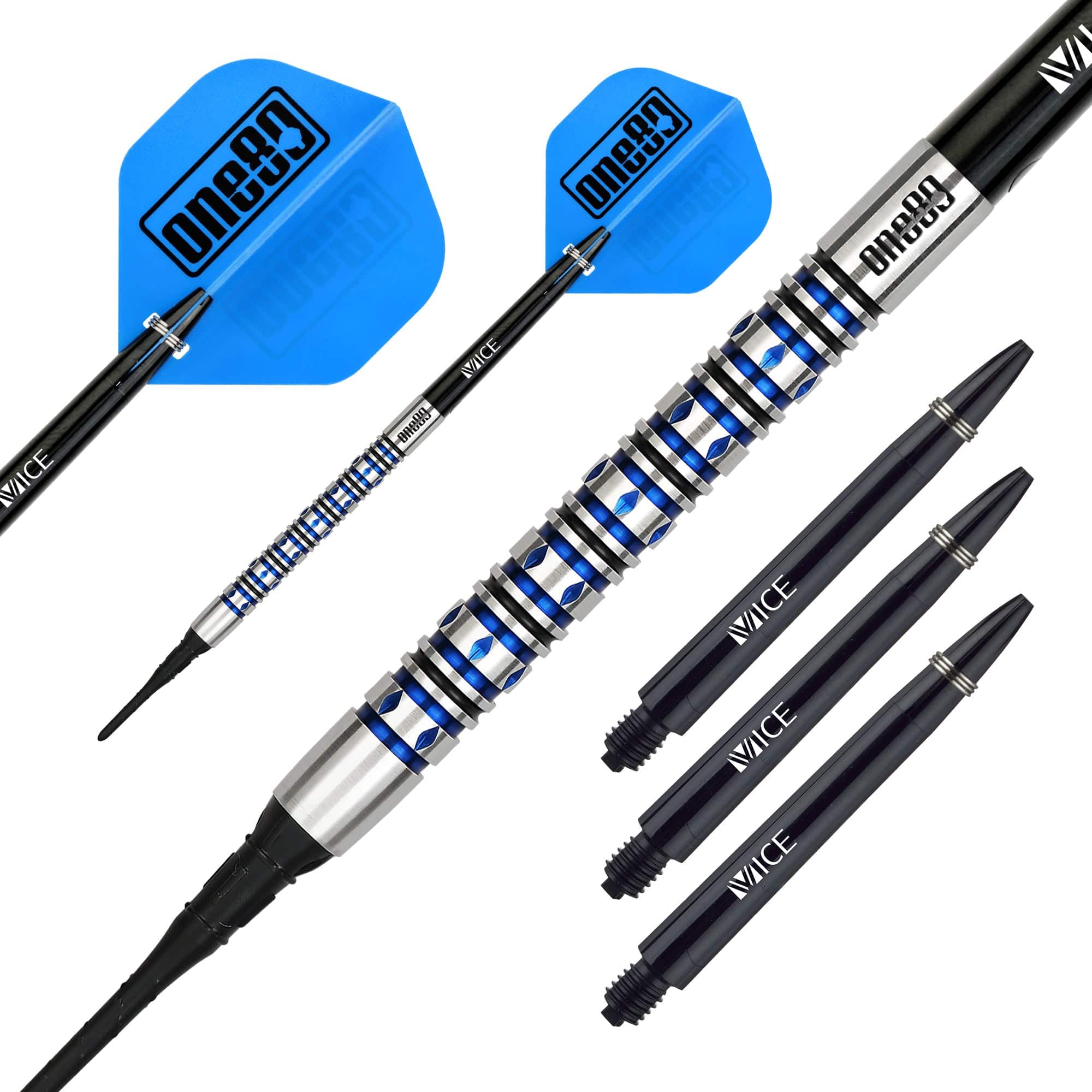 One80 Alexis Toylo Darts - Soft Tip - Cool Cat - Blue - 20g - Image 2
