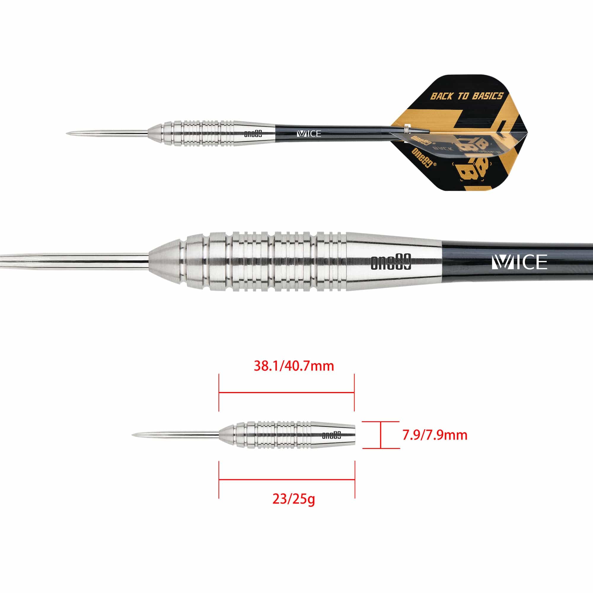 One80 Back To Basic Darts - Steel Tip - JLS - Natural - Ringed - Image 4