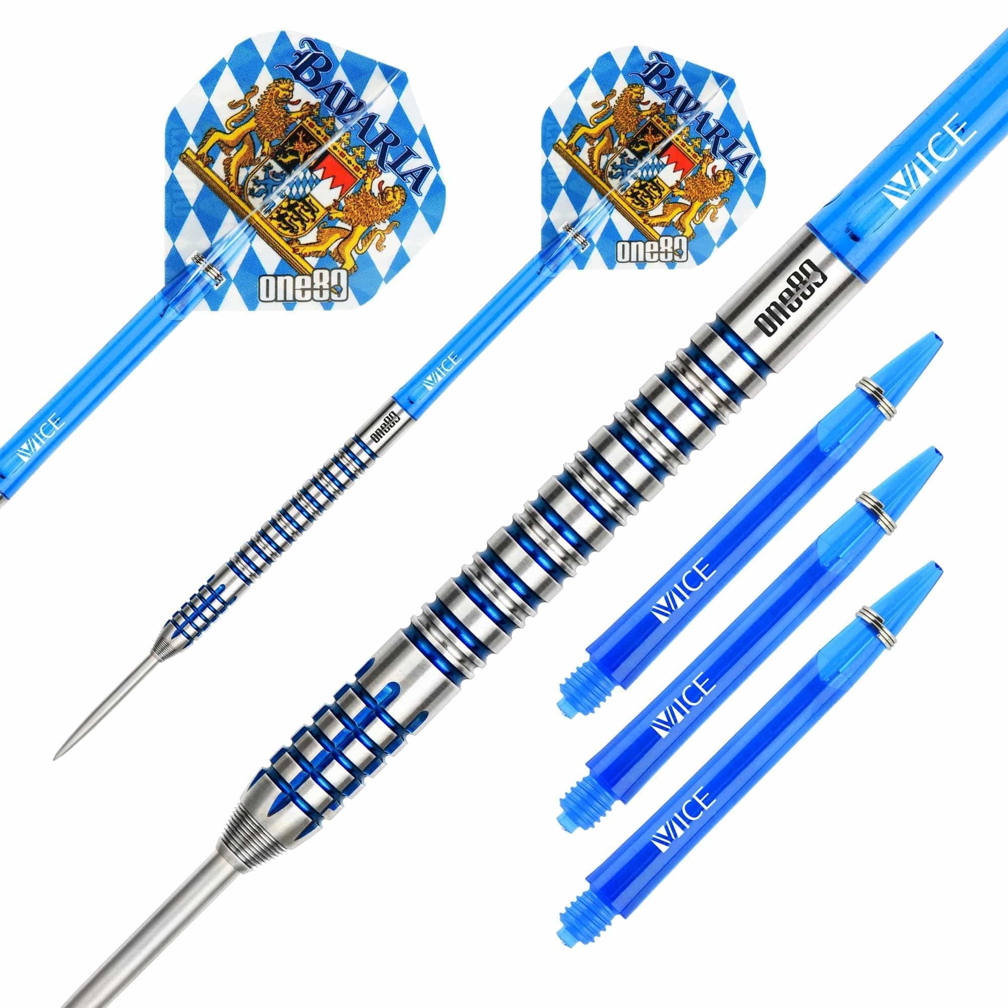 One80 Bavaria Ultra Long Darts - Steel Tip - S01 - Blue - Image 2