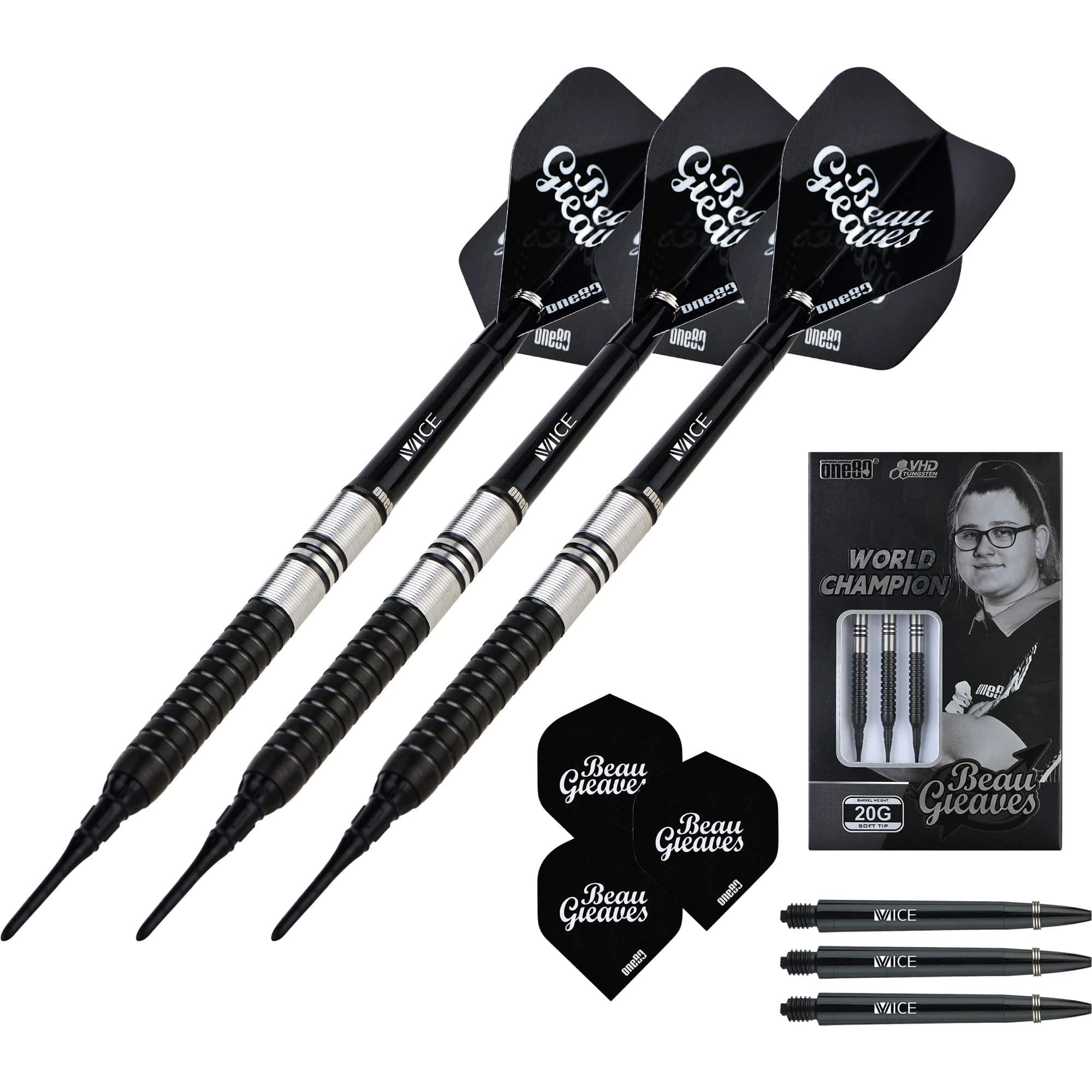 One80 Beau Greaves Darts - Soft Tip - VHD - Black Edition - Image 5