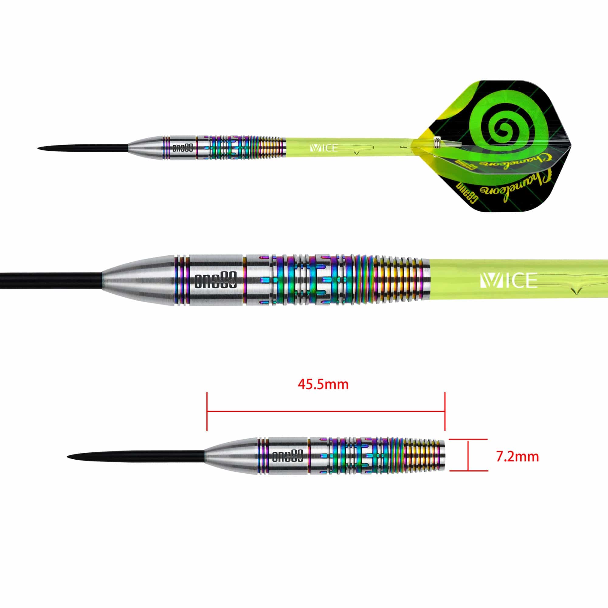 One80 Chameleon Darts - Steel Tip - Peridot - Image 3